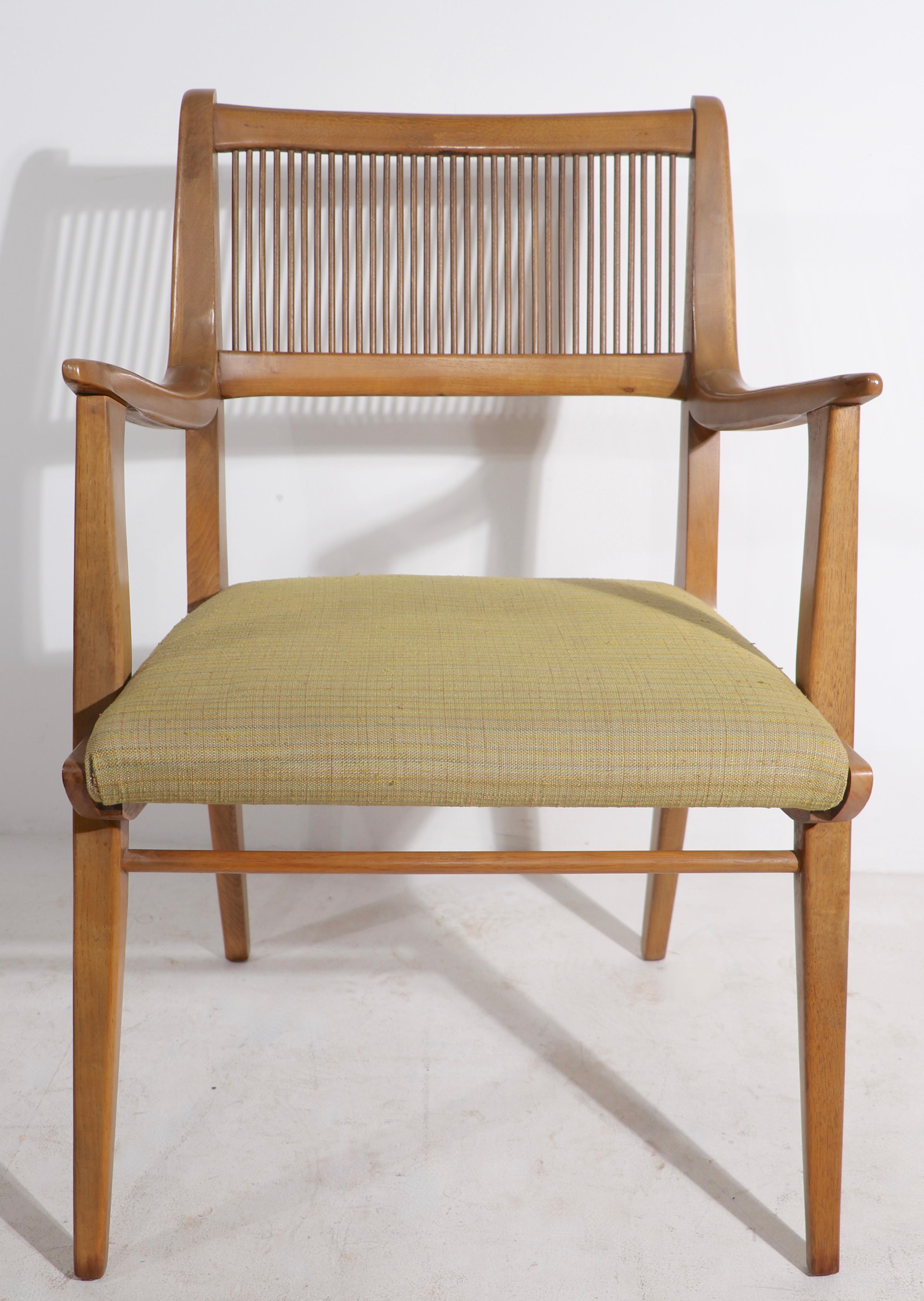Set of Six Mid Century Dining Chairs Drexel Profile by John Van Koert circa 1950 For Sale 1