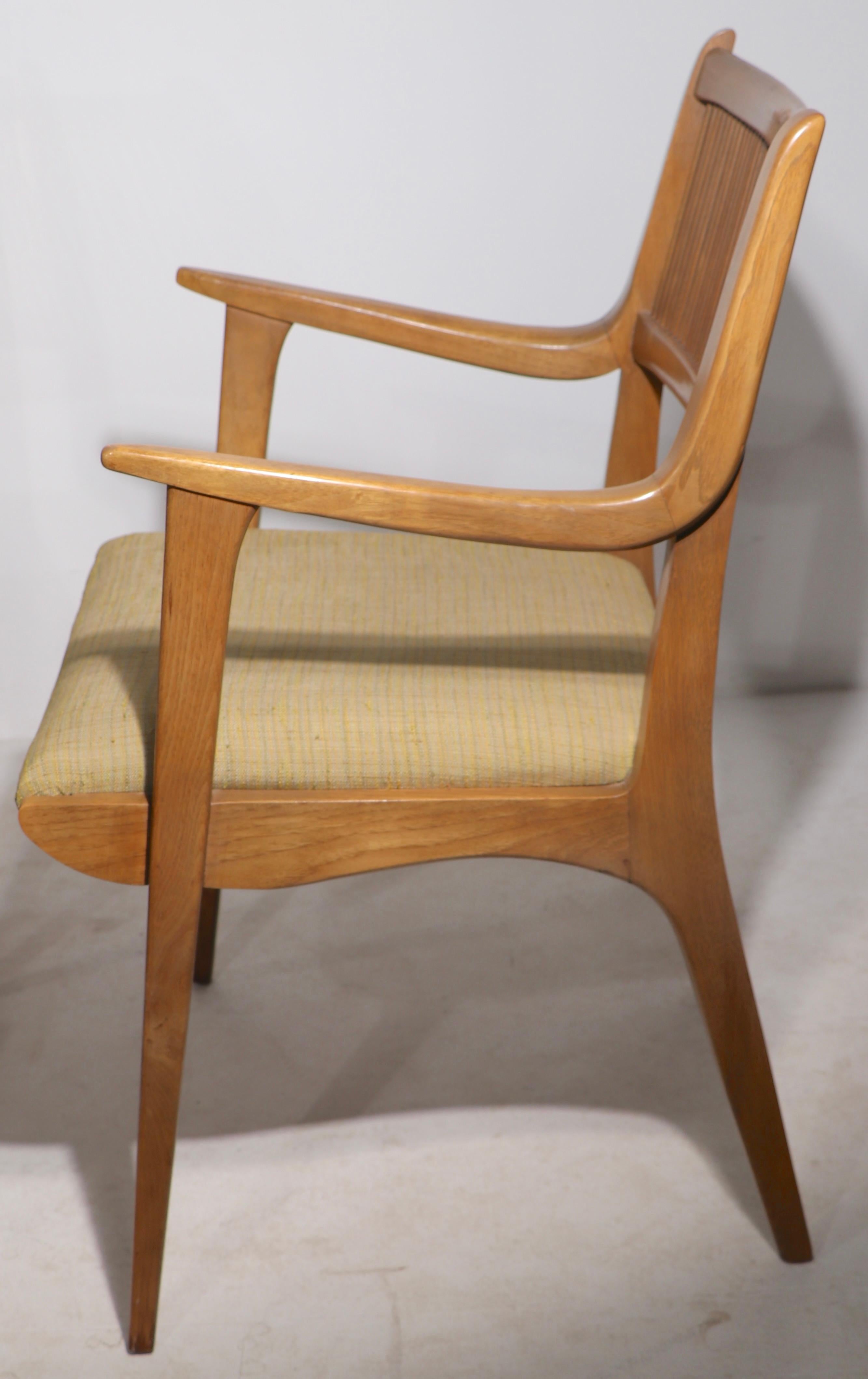 Set of Six Mid Century Dining Chairs Drexel Profile by John Van Koert circa 1950 For Sale 7