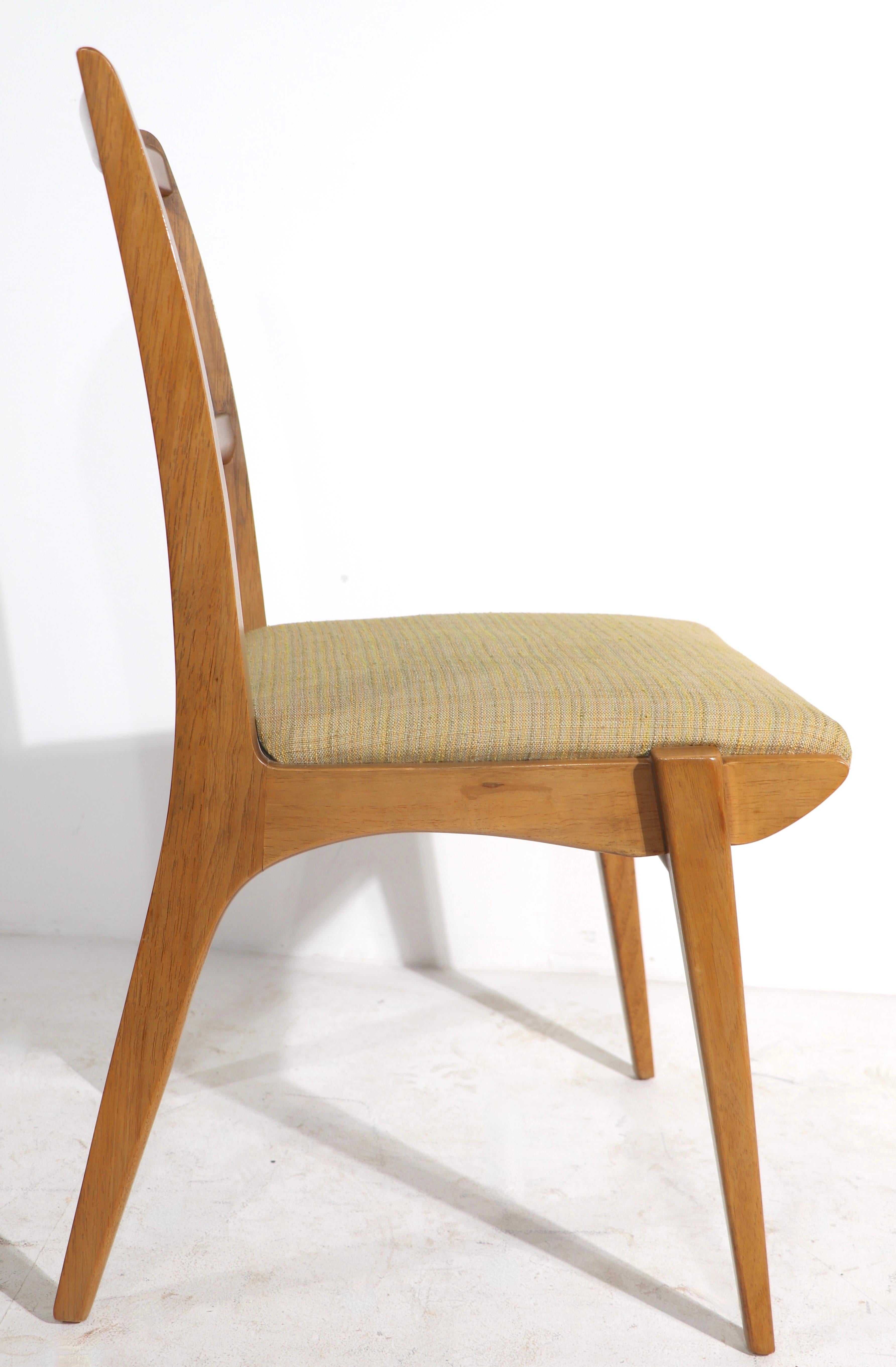 Sechser-Set Mid Century Dining Chairs Drexel Profile von John Van Koert um 1950 (Polster) im Angebot