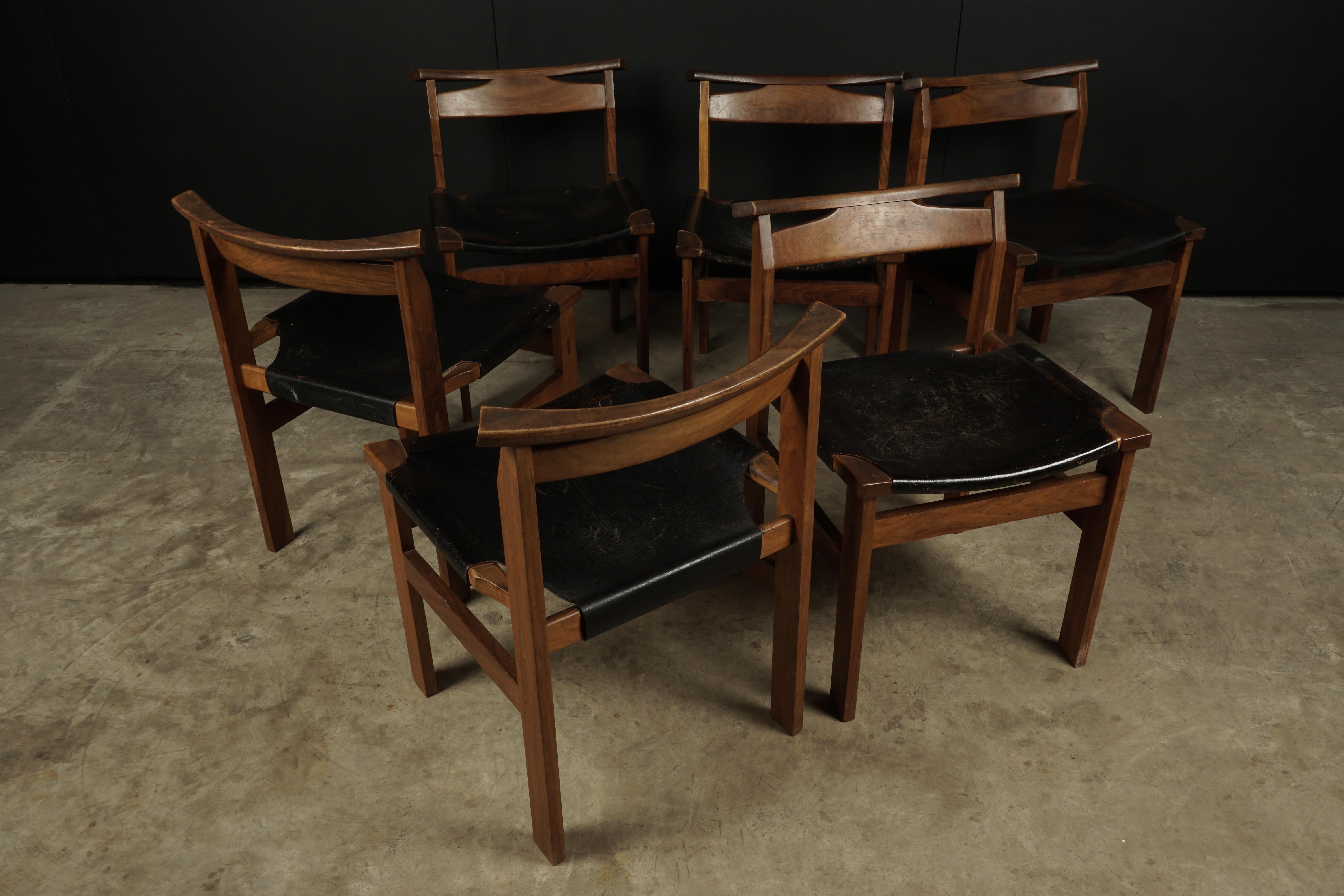 Vintage Set of Six Midcentury Dining Chairs from Holland, circa 1970 In Good Condition In Nashville, TN