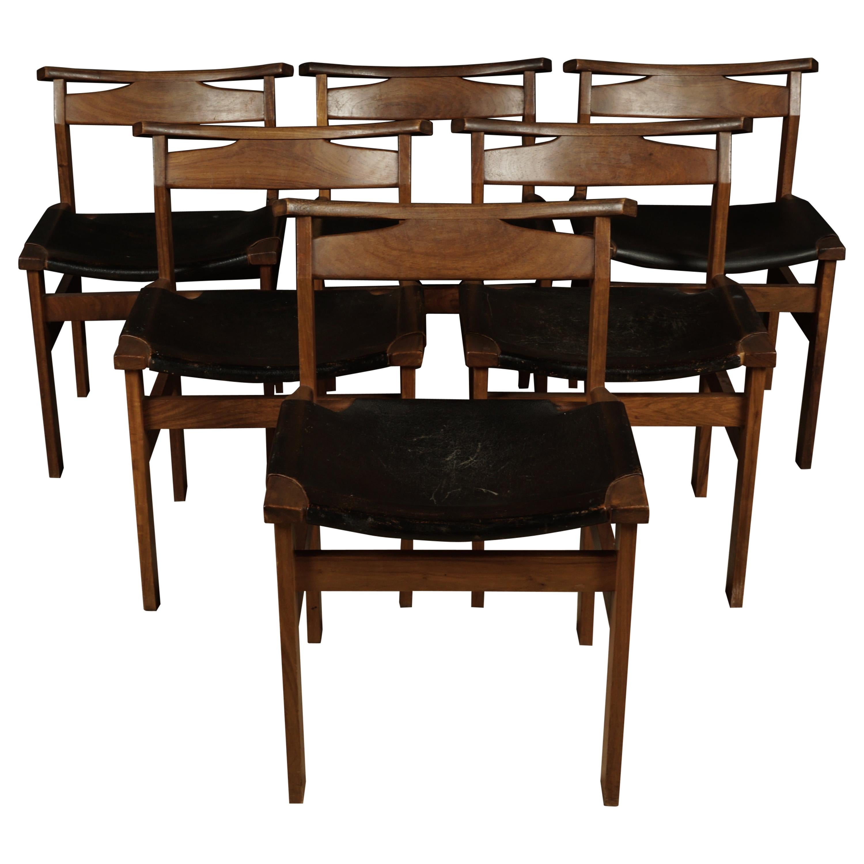 Vintage Set of Six Midcentury Dining Chairs from Holland, circa 1970