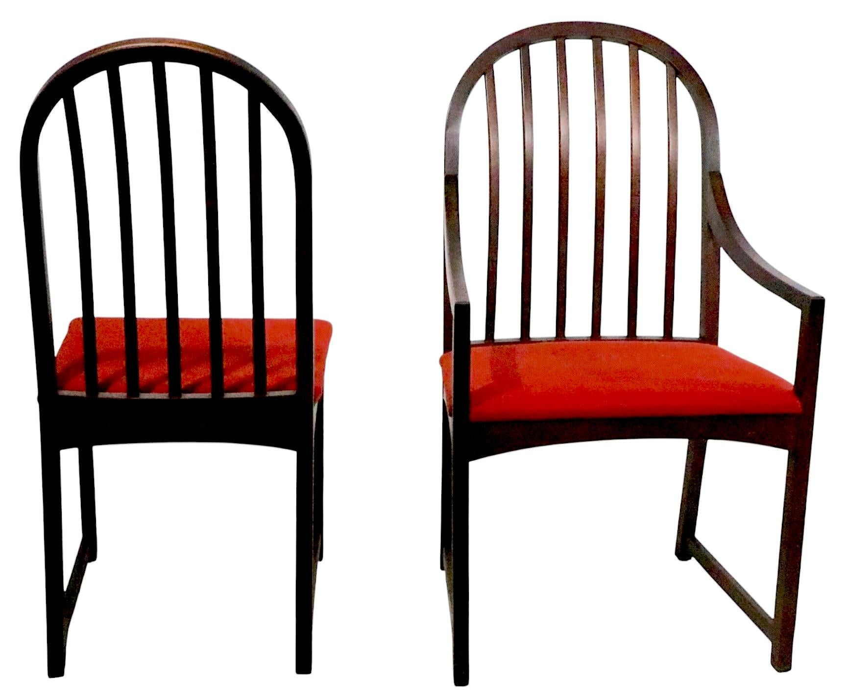 Ensemble de six chaises de salle à manger du milieu du siècle Milo Baughman pour Directional Modèle 332/333 en vente 4