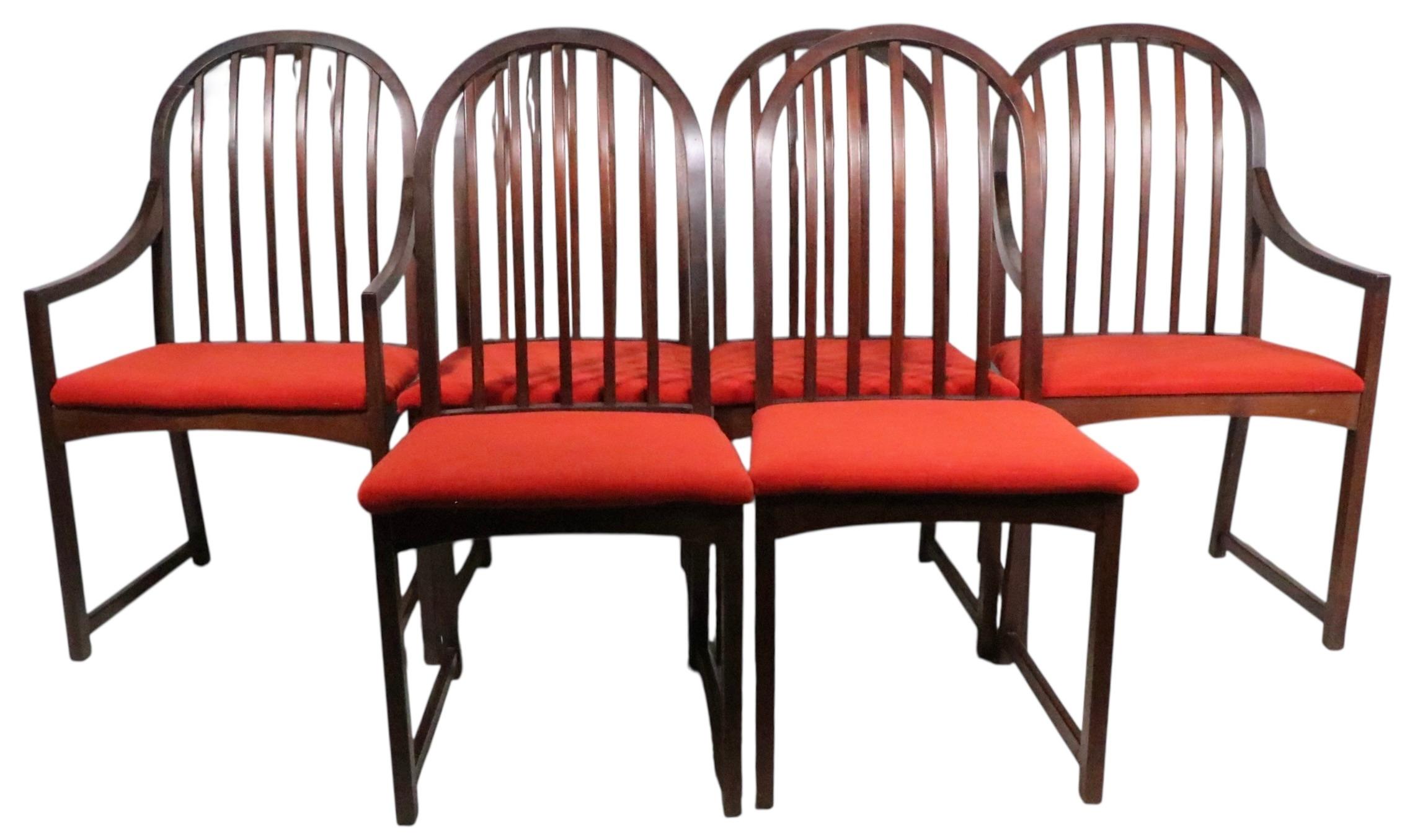 Ensemble de six chaises de salle à manger du milieu du siècle Milo Baughman pour Directional Modèle 332/333 en vente 12