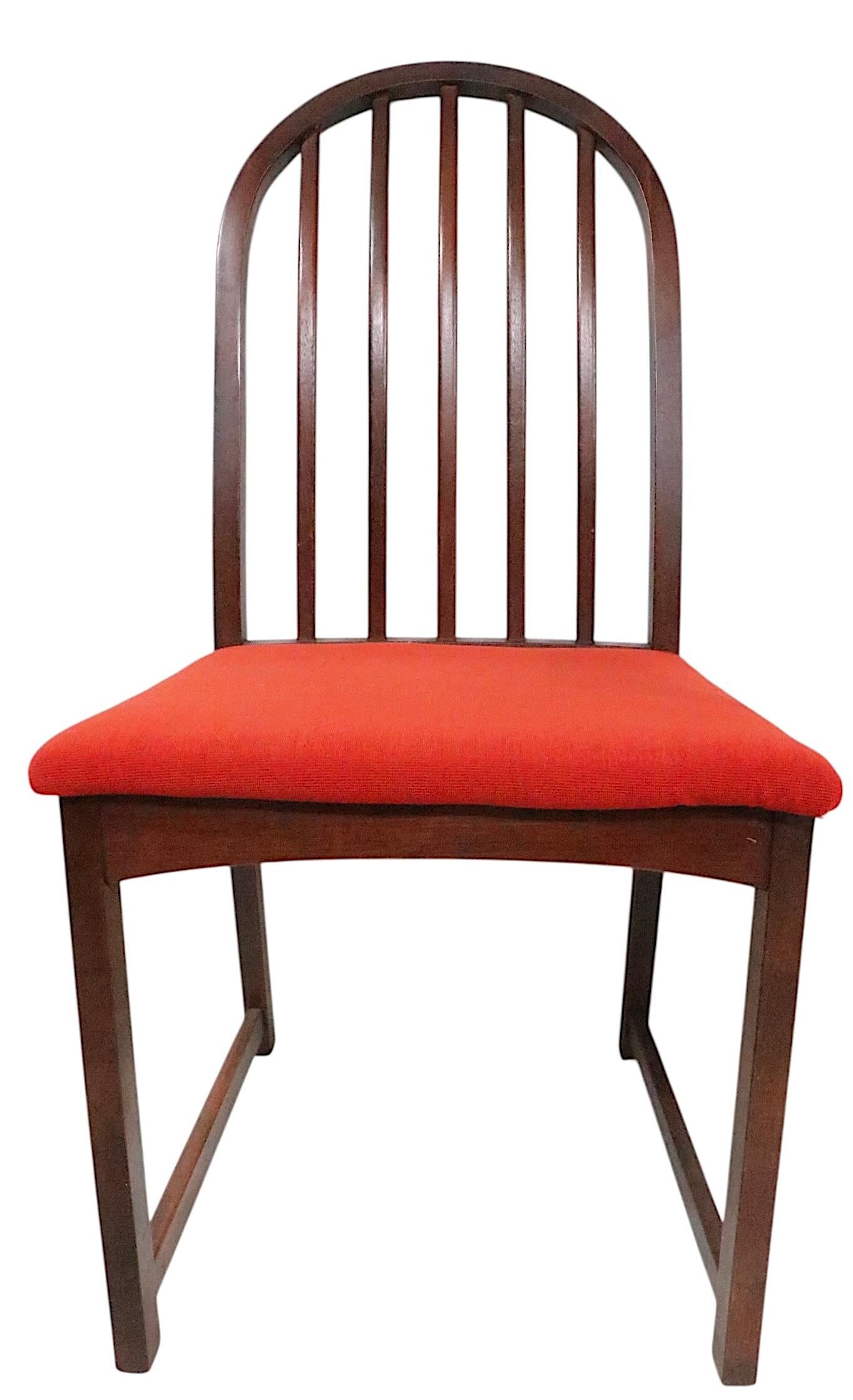 20ième siècle Ensemble de six chaises de salle à manger du milieu du siècle Milo Baughman pour Directional Modèle 332/333 en vente