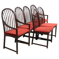 Set of Six Mid Century Dining Chairs Milo Baughman for Directional Model 332/333