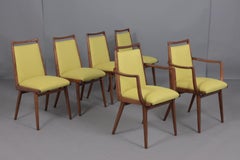 Set of Mid-Century Yellow Dining Chairs