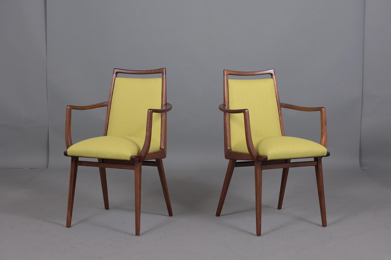 Mid-Century Modern Set of Mid-Century Yellow Dining Chairs