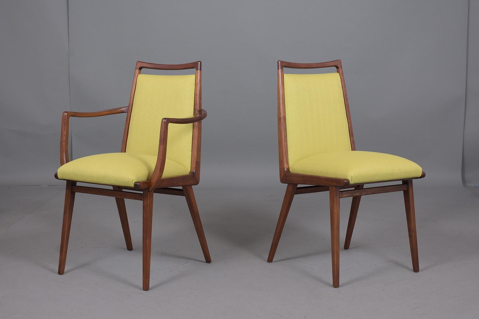 Mid-20th Century Set of Mid-Century Yellow Dining Chairs
