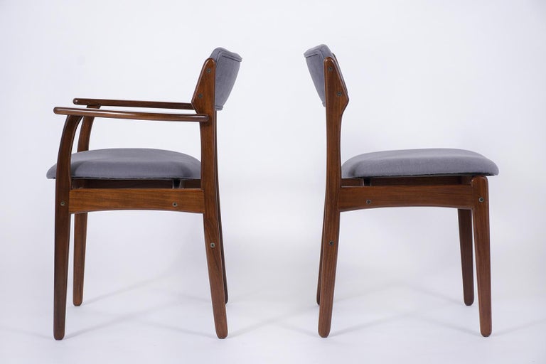 Set of Six Danish Teak Dining Chairs For Sale 4