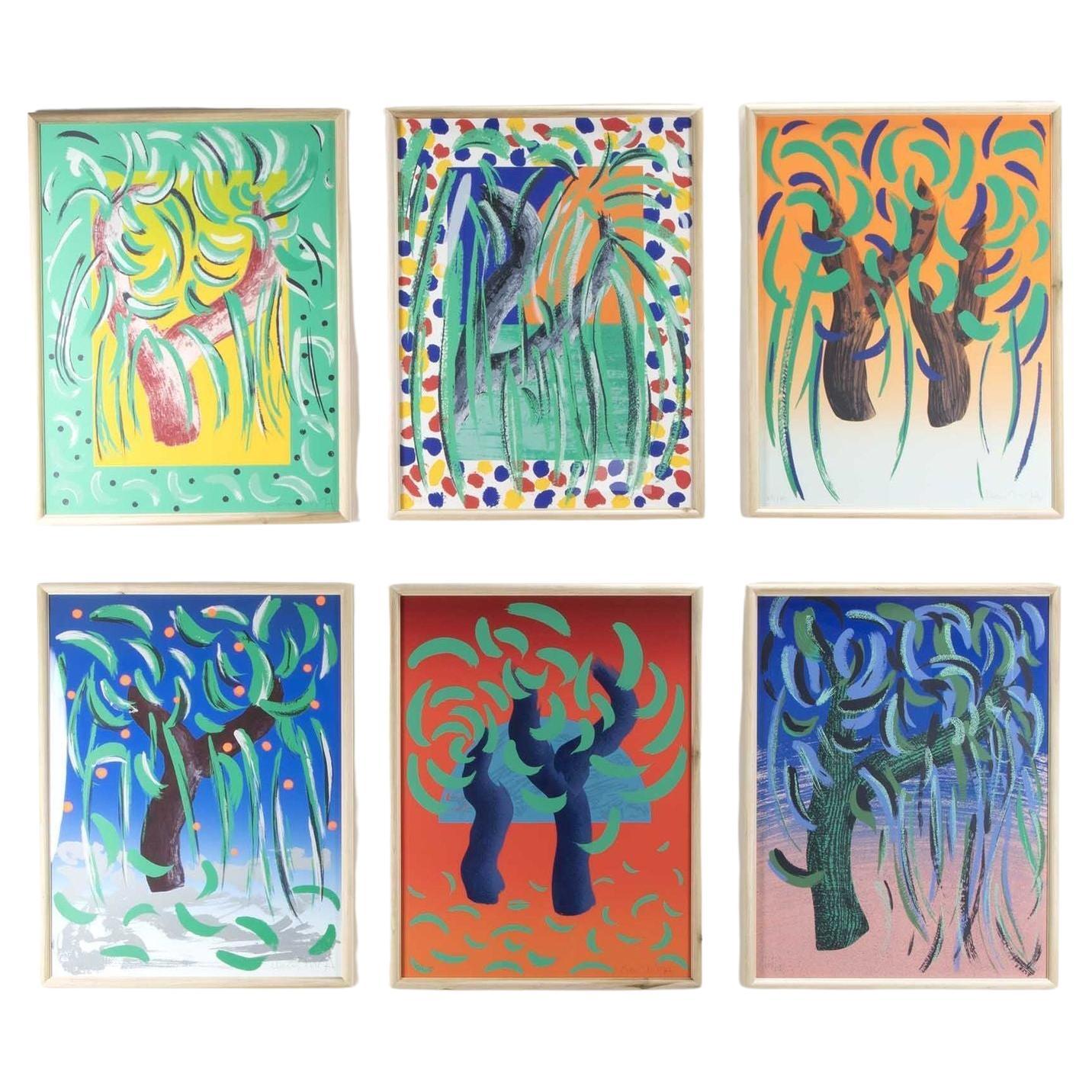 Set of Six Mid-Century English Silkscreen Prints