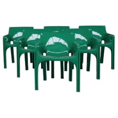 Sechserpack Esstischstühle 
Gaudi
 von Vico Magistretti aus der Mitte des Jahrhunderts