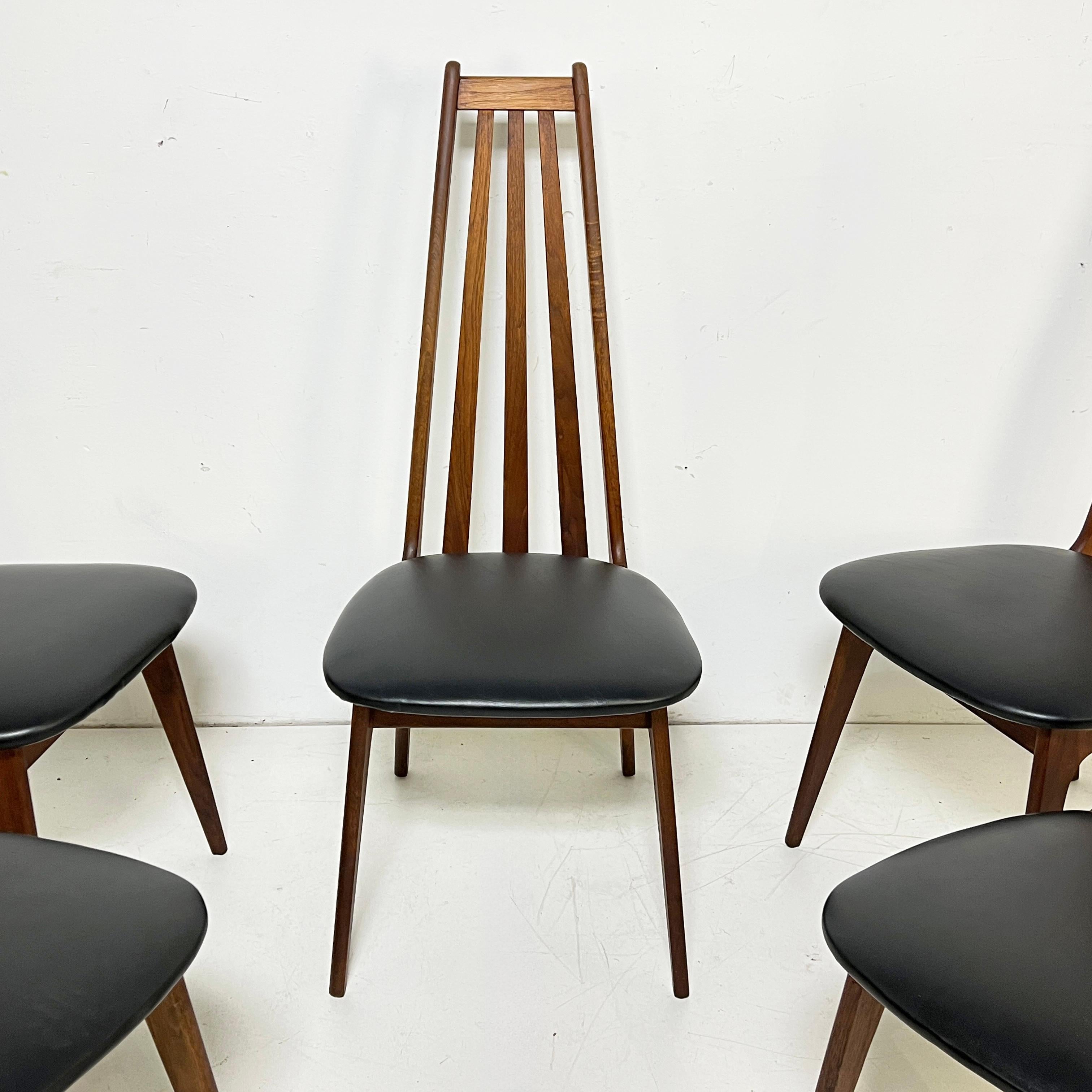 Americano Set di sei sedie da pranzo con schienale alto di Henry P. Glass, circa anni '60, del metà del secolo scorso in vendita