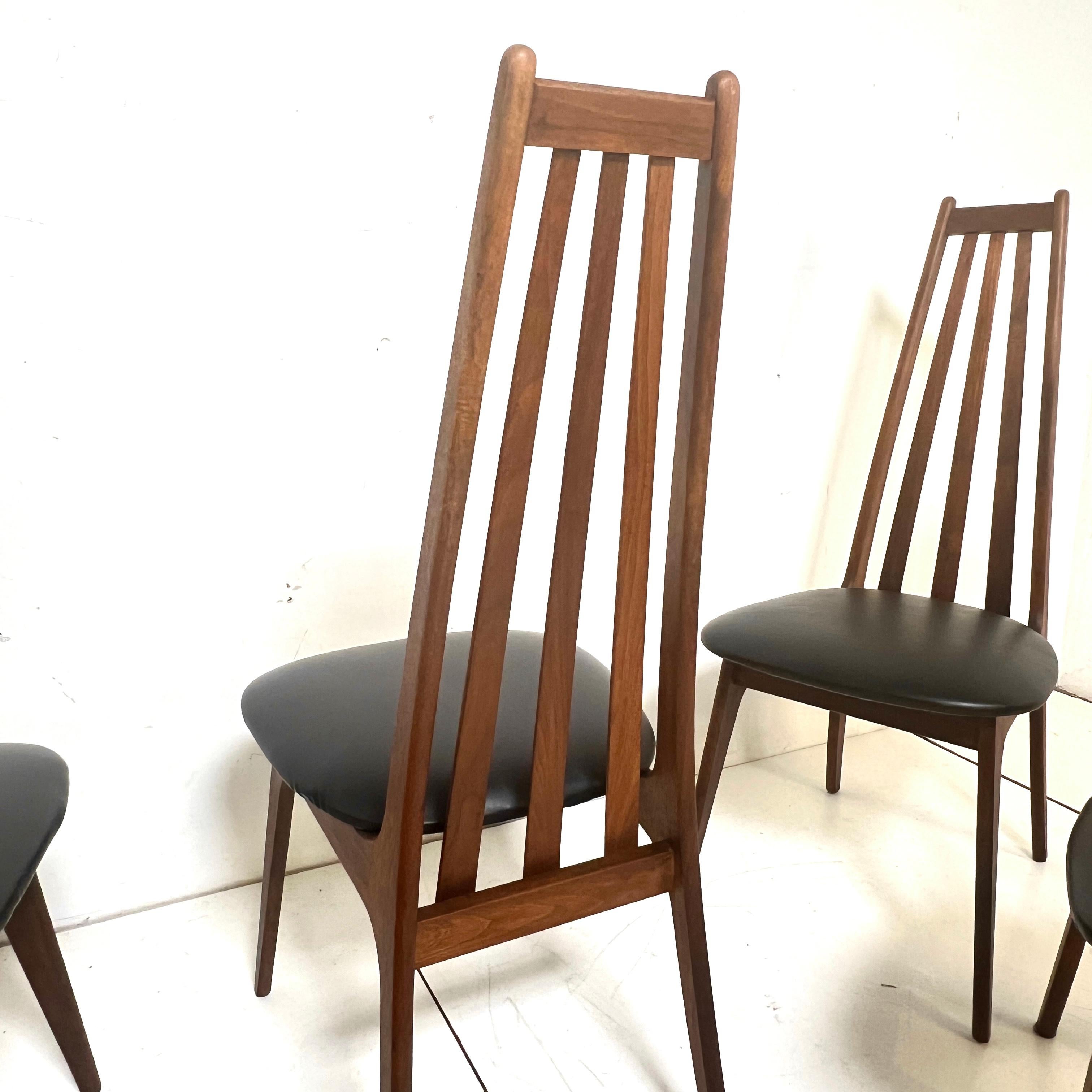 Set di sei sedie da pranzo con schienale alto di Henry P. Glass, circa anni '60, del metà del secolo scorso in vendita 2