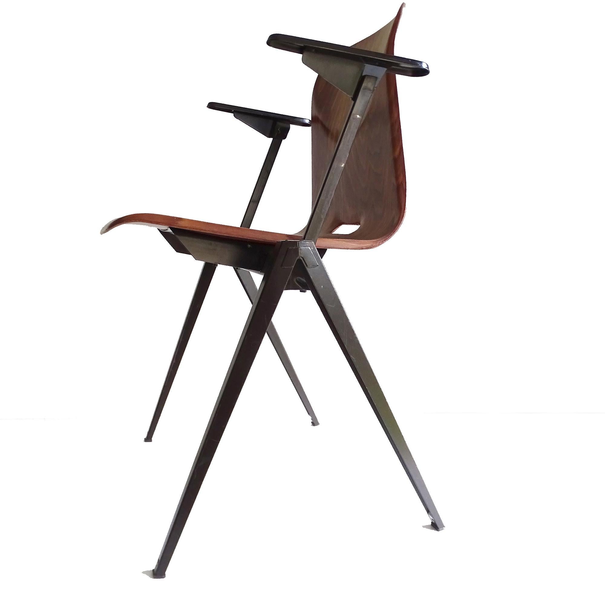Mid-Century Modern Six 1960s Galvanitas Chairs, Industrial For Sale