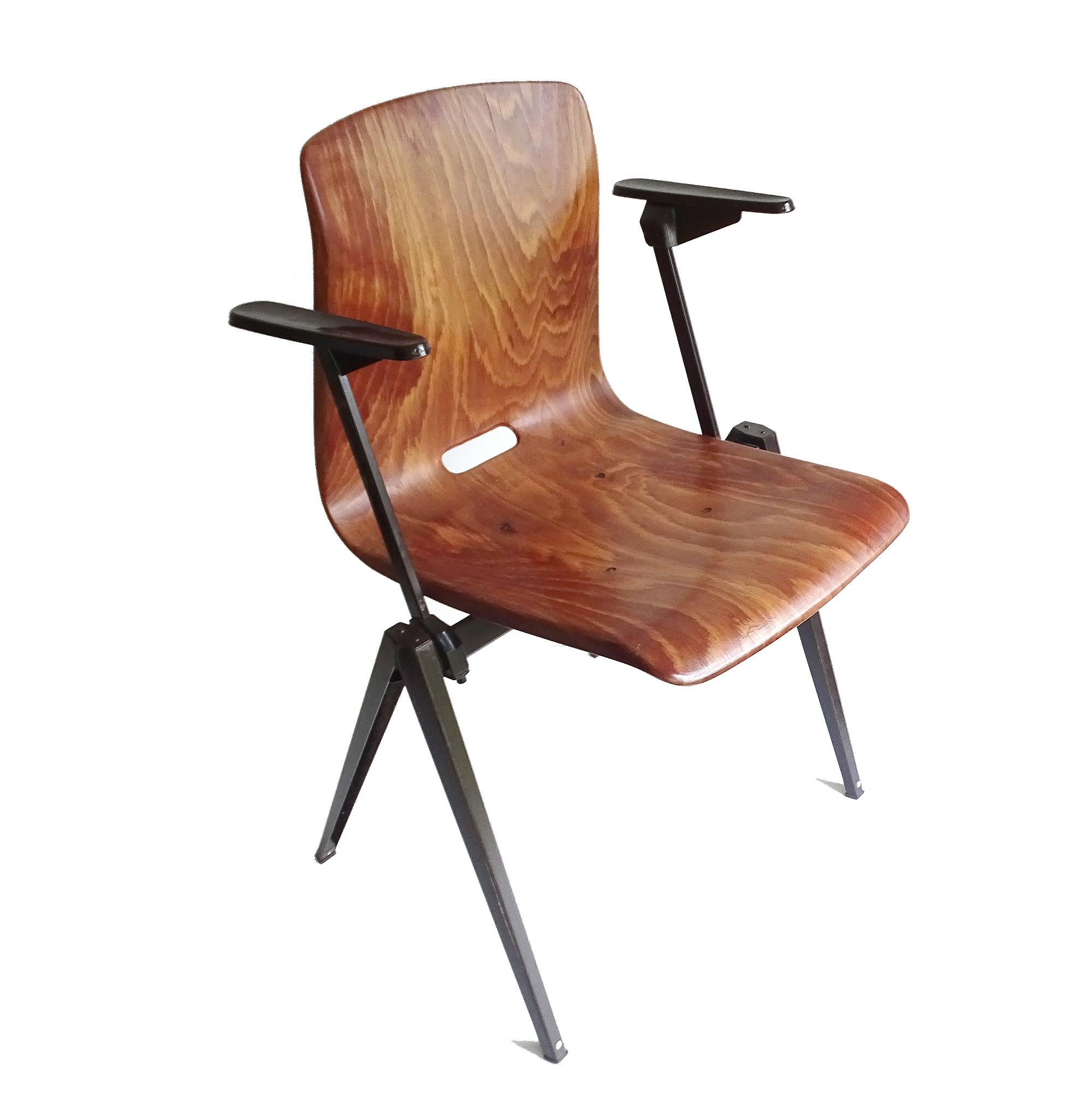 European Six 1960s Galvanitas Chairs, Industrial  For Sale