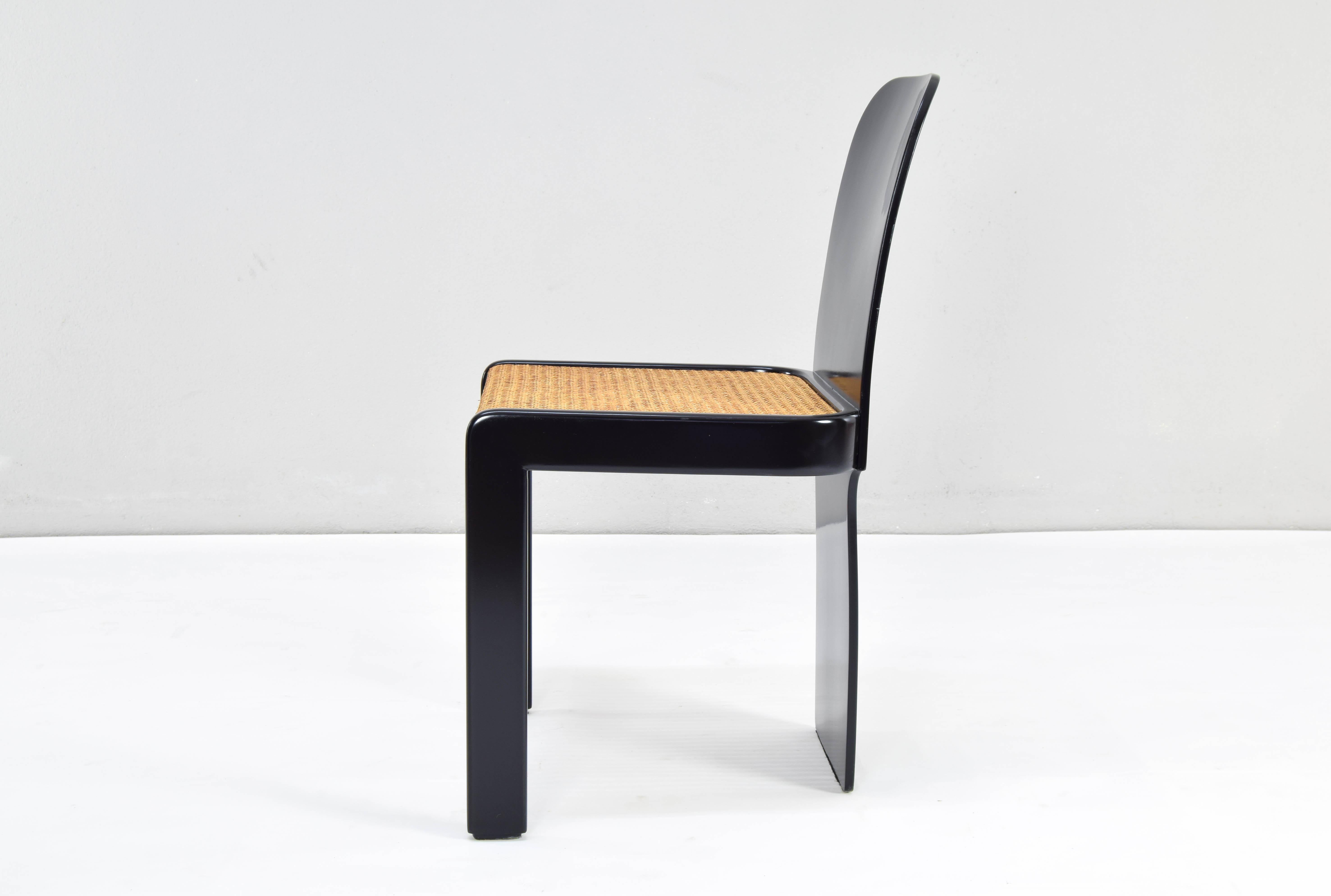 Set of Six Mid Century Italian Modern Chairs by P. Molinari for Pozzi Milano 70s 4