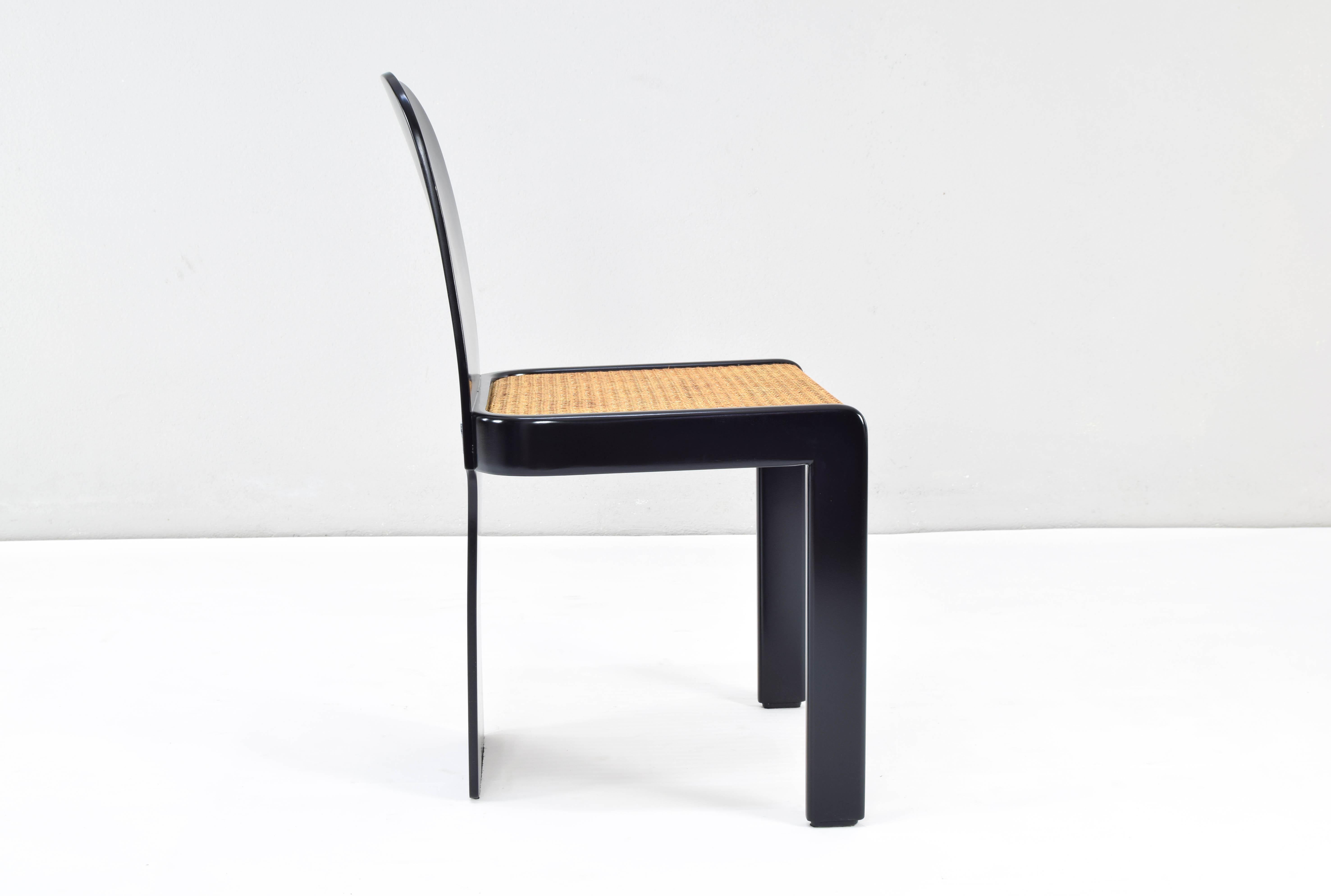 Set of Six Mid Century Italian Modern Chairs by P. Molinari for Pozzi Milano 70s 8