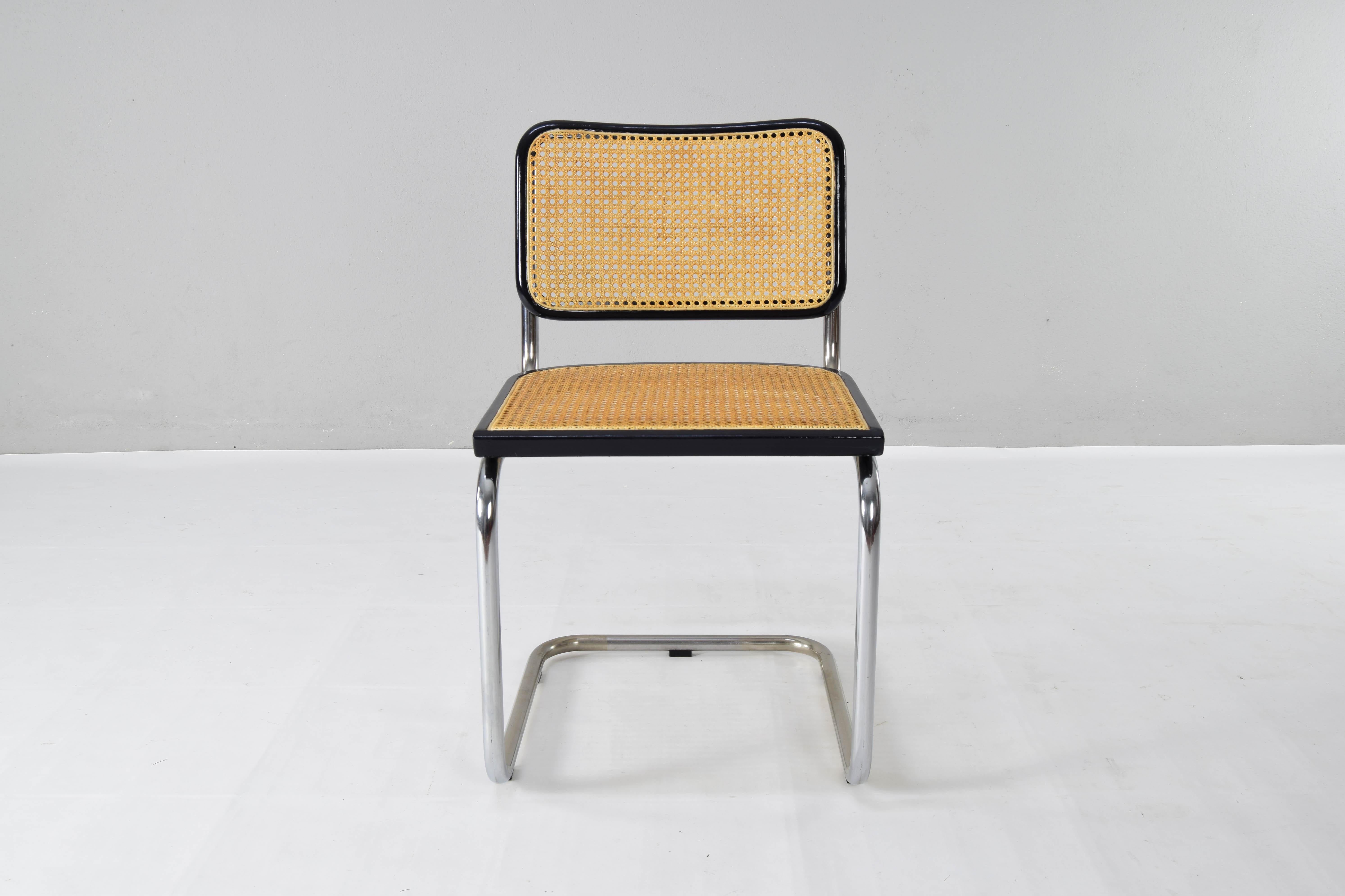 Set of Six Mid-century Italian Modern Marcel Breuer Cesca Chairs 70s In Good Condition In Escalona, Toledo