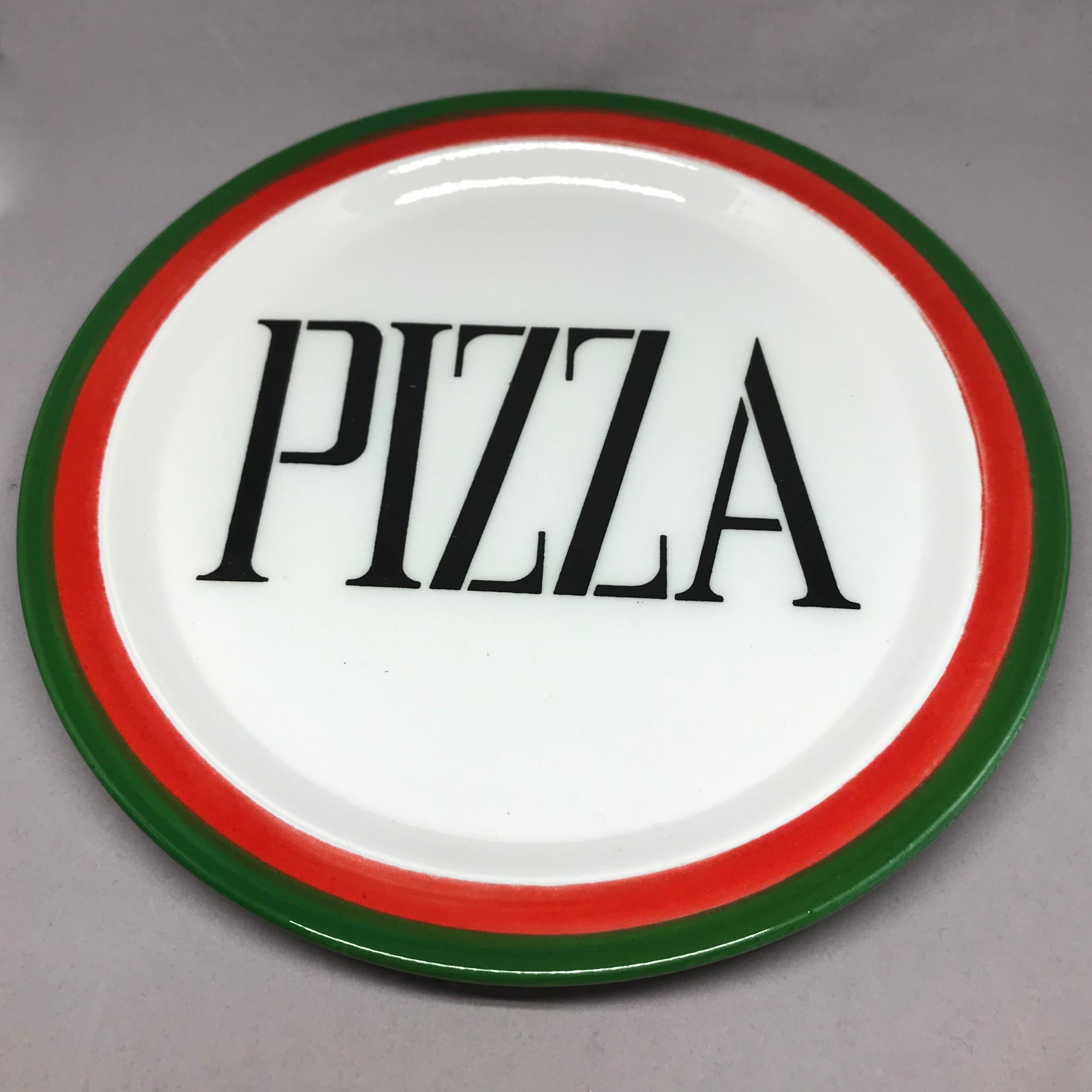 Mid-Century Modern Set of Six Midcentury Italian Pizza Plates