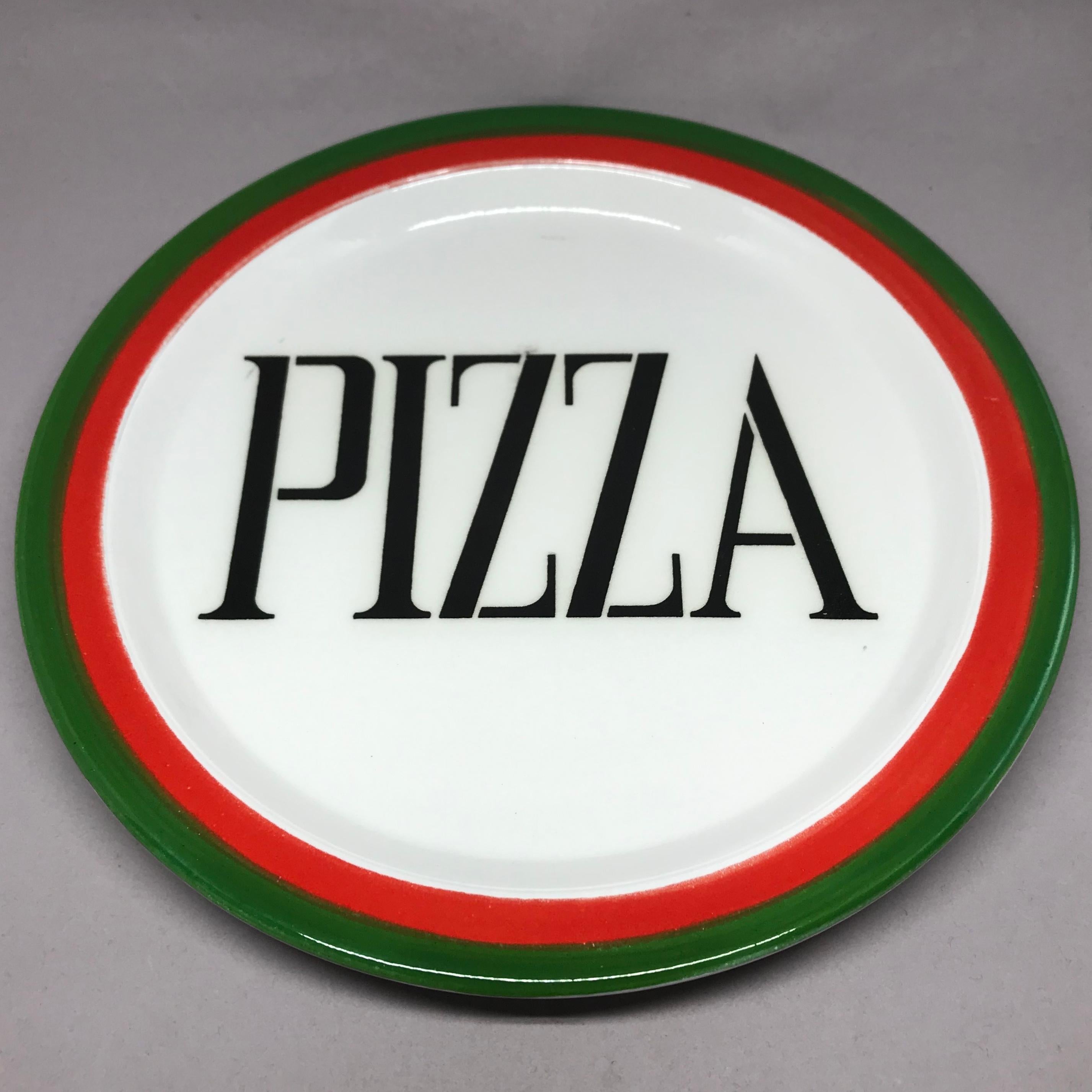 Set of Six Midcentury Italian Pizza Plates In Good Condition In New York, NY