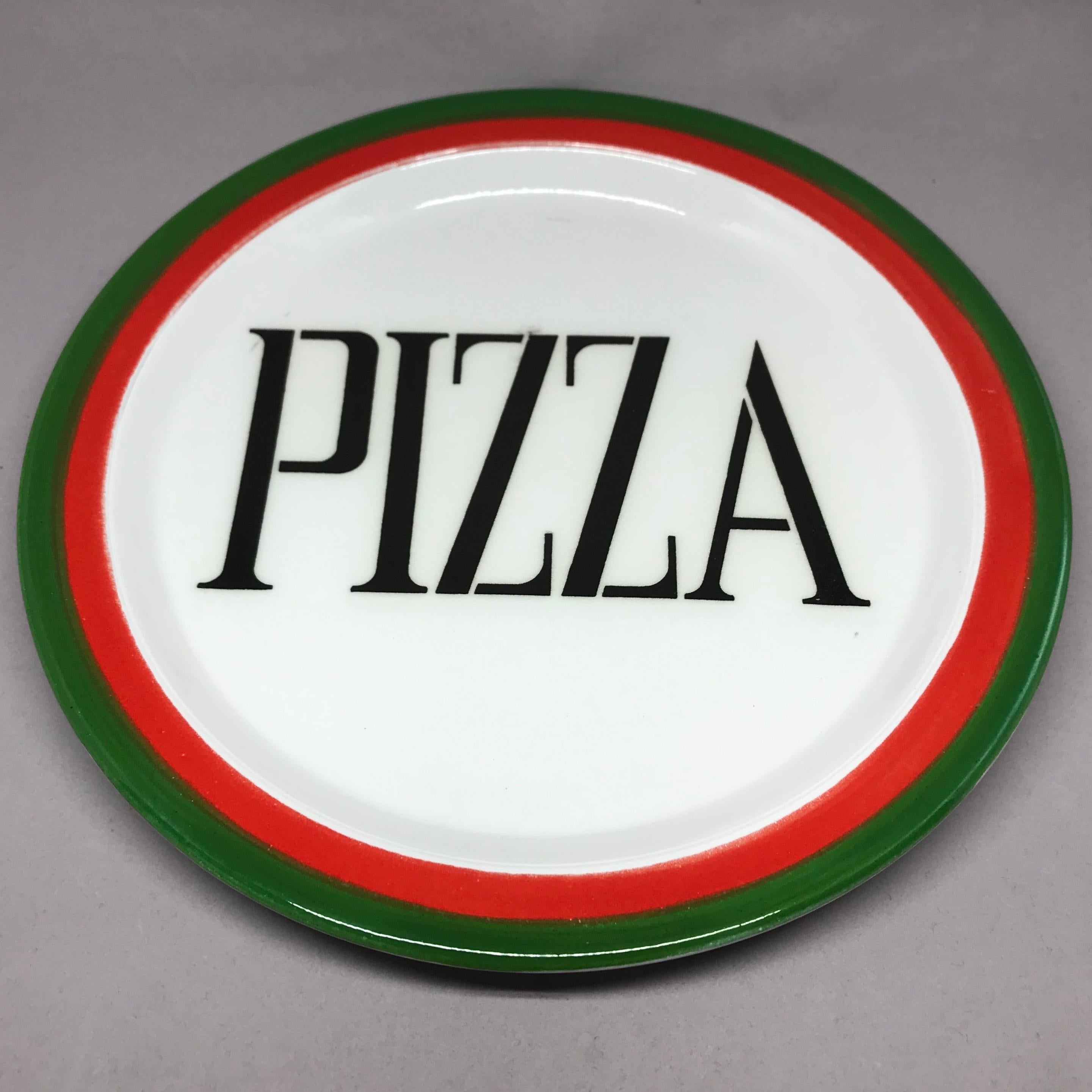 20th Century Set of Six Midcentury Italian Pizza Plates