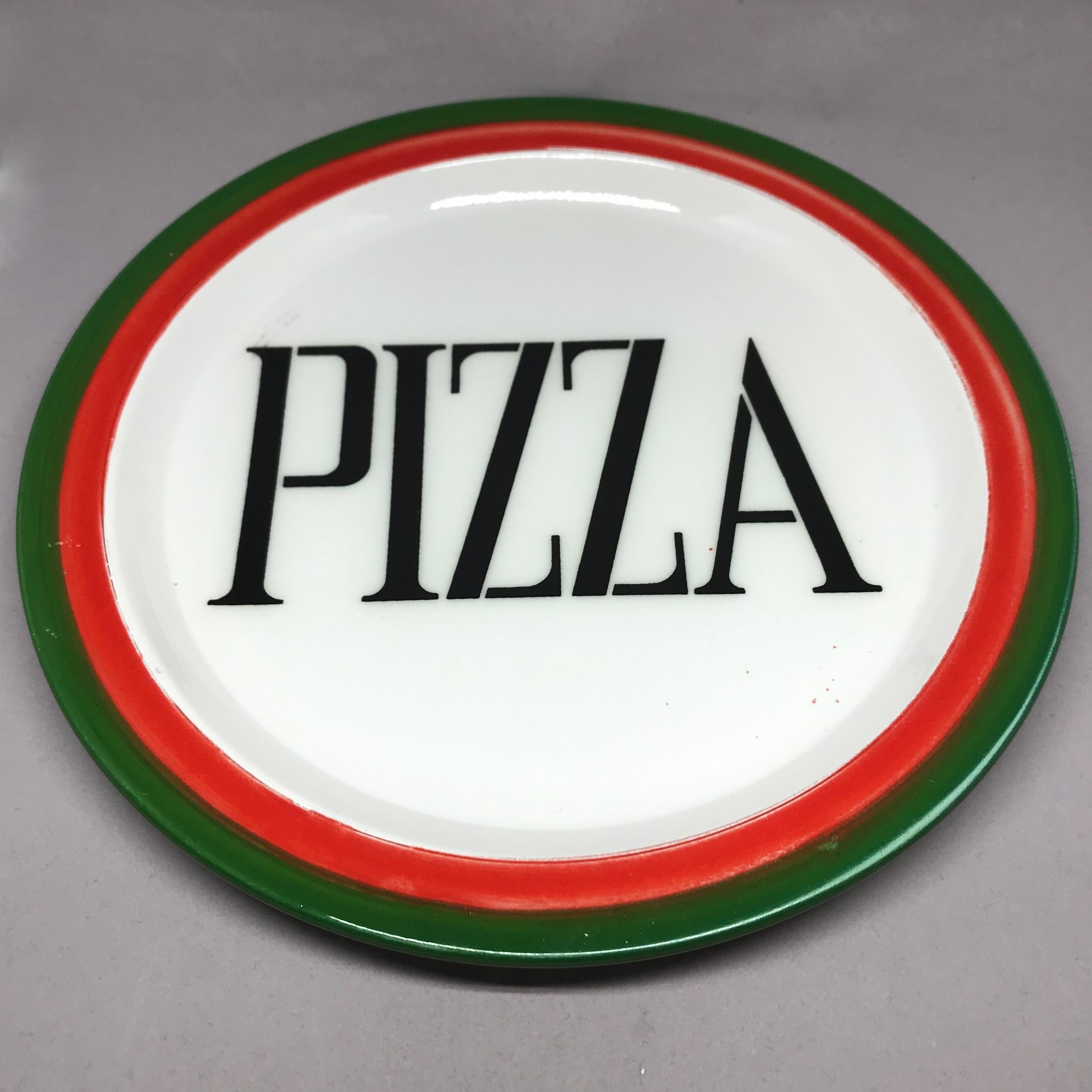 Set of Six Midcentury Italian Pizza Plates 1