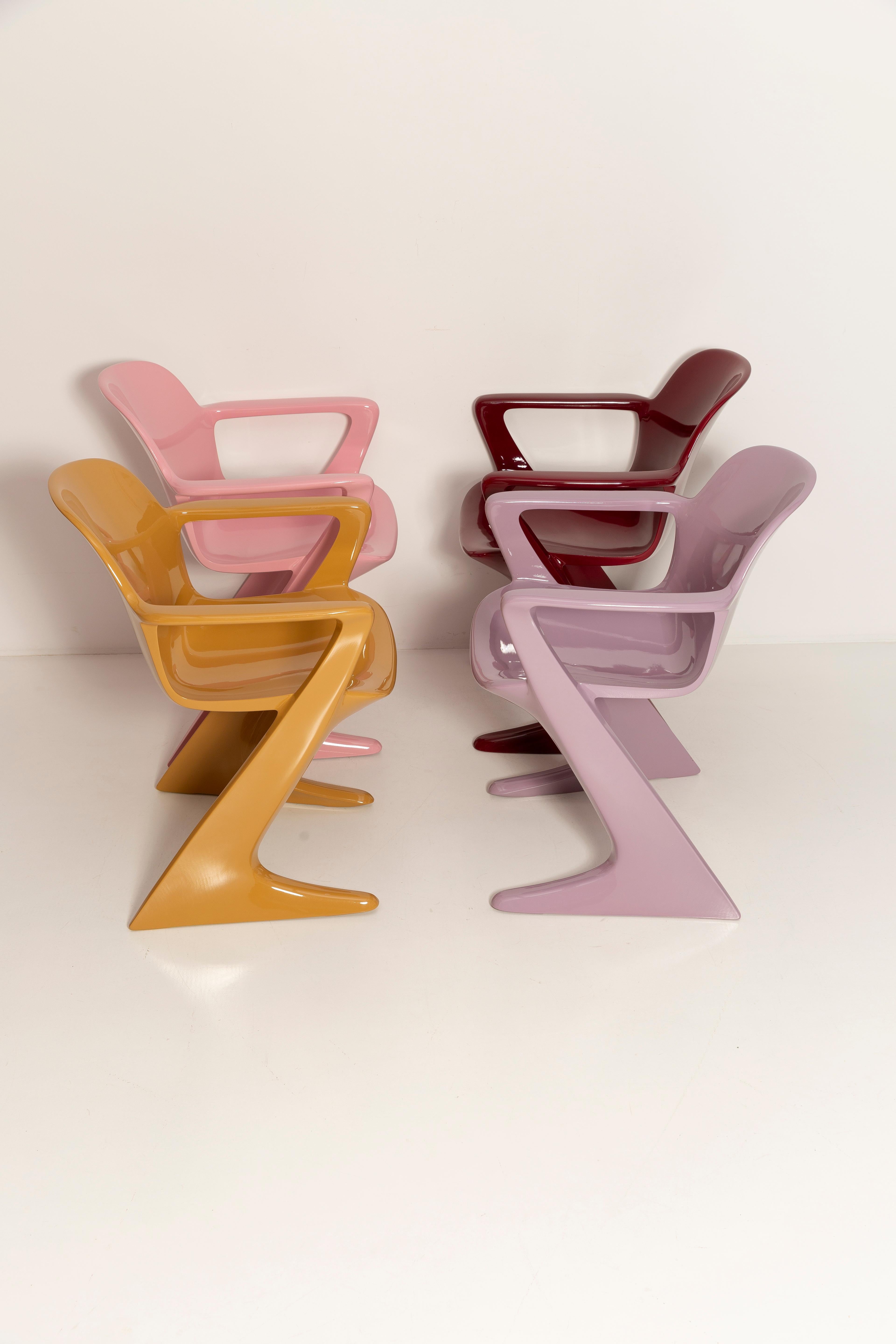Set of Six Mid Century Kangaroo Chairs, Ernst Moeckl, Germany, 1968 For Sale 4