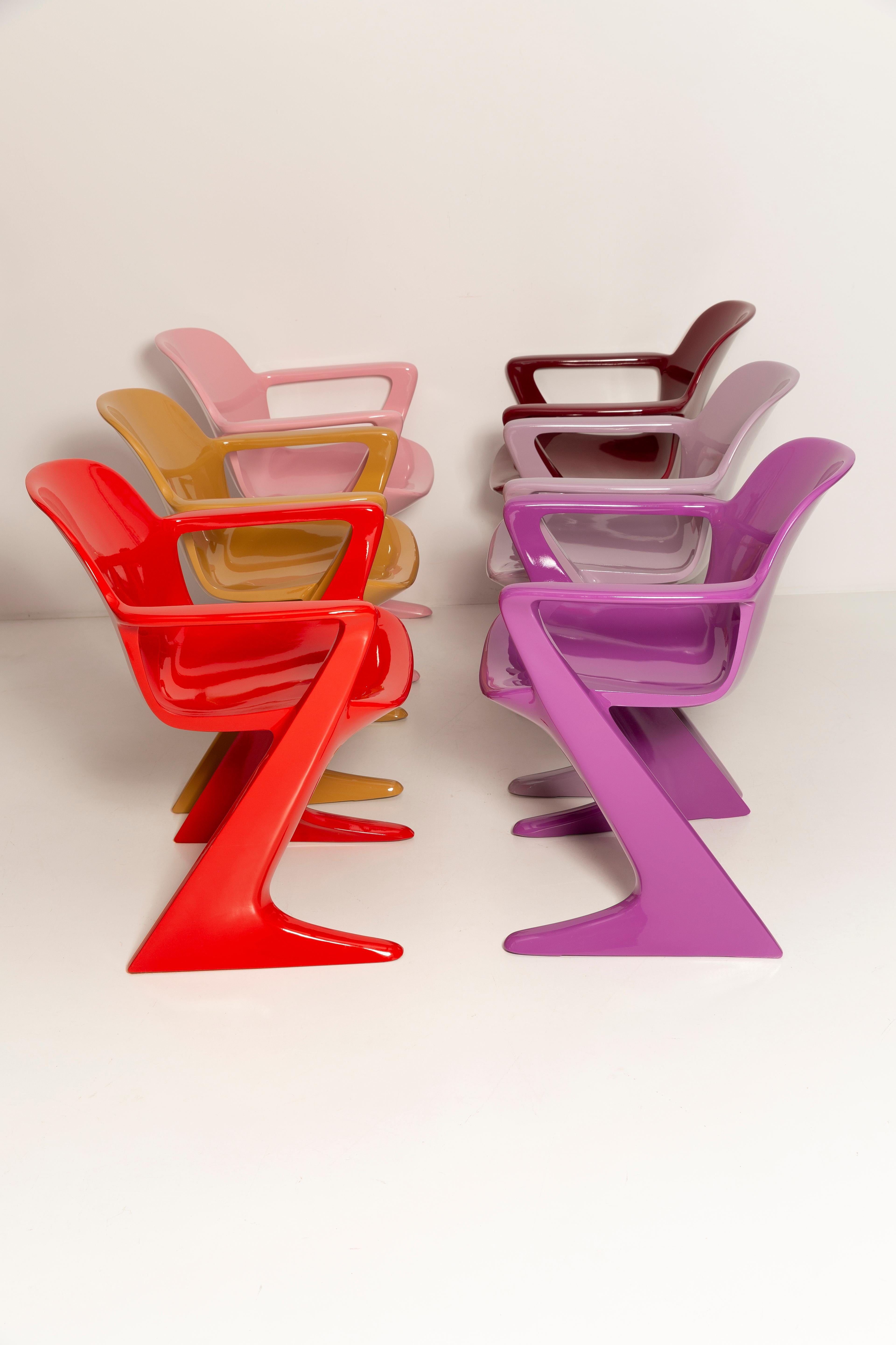 Set of Six Mid Century Kangaroo Chairs, Ernst Moeckl, Germany, 1968 For Sale 6