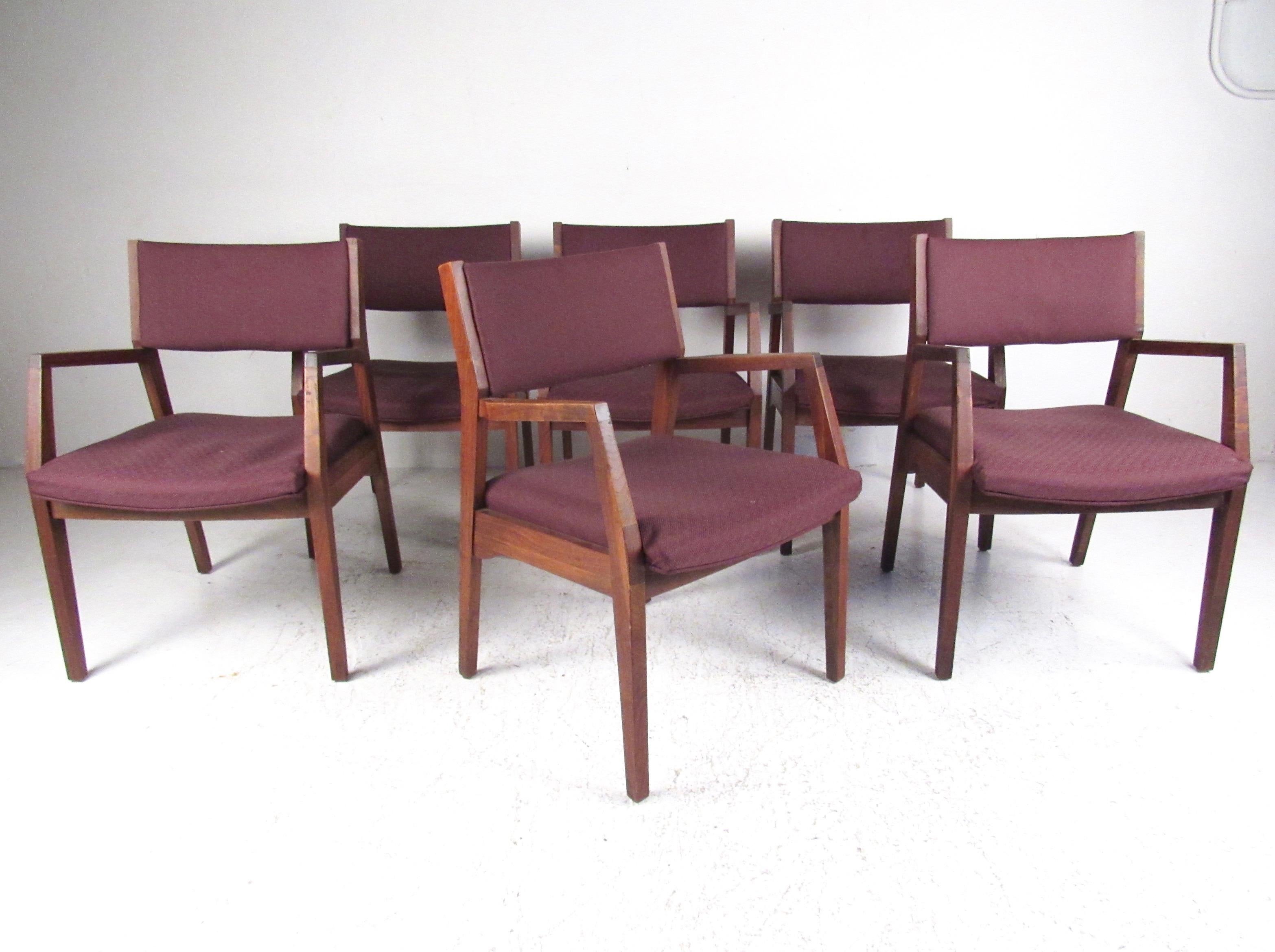 Set of Six Mid-Century Modern Armchairs 8
