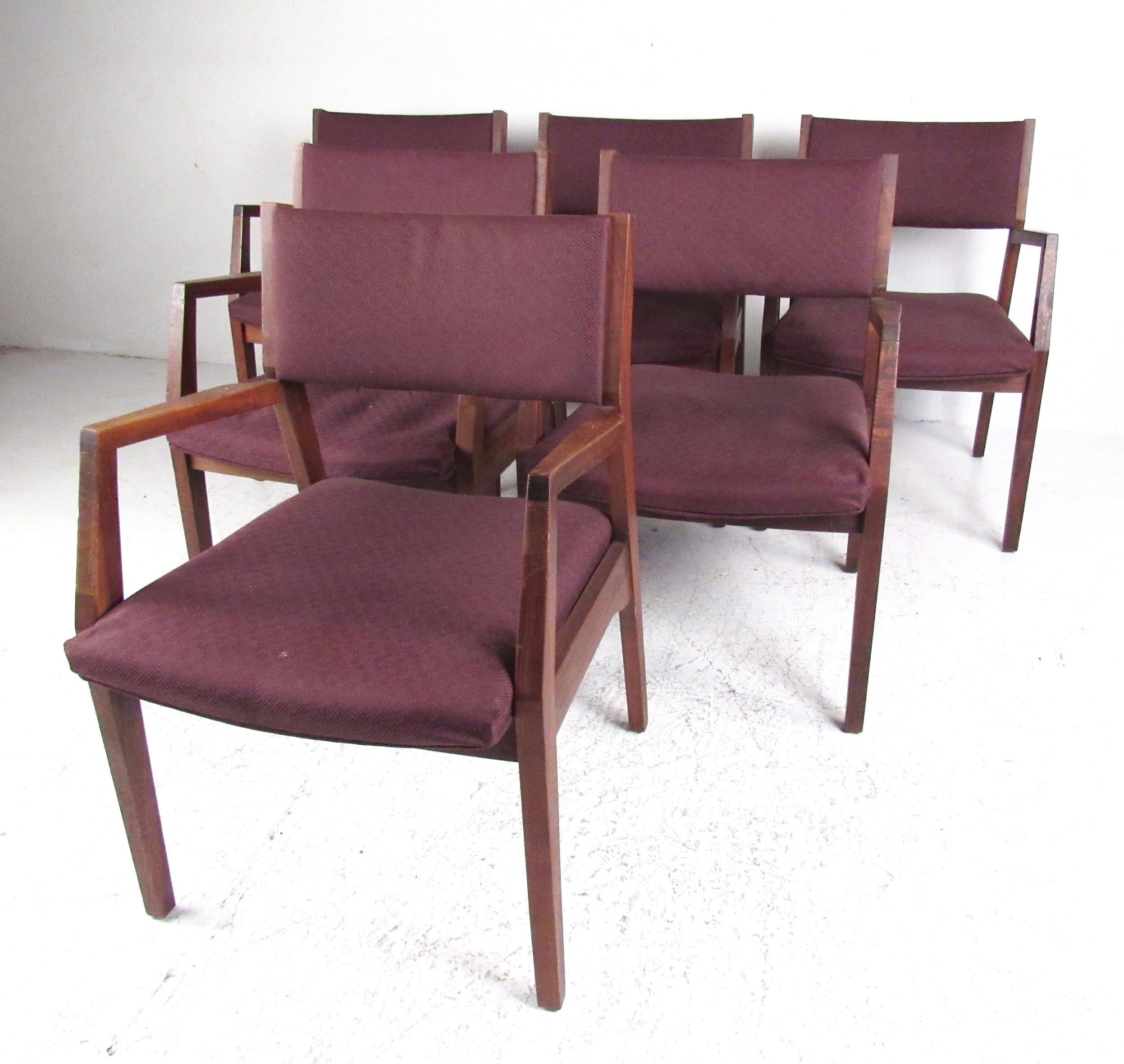 Set of Six Mid-Century Modern Armchairs In Good Condition In Brooklyn, NY