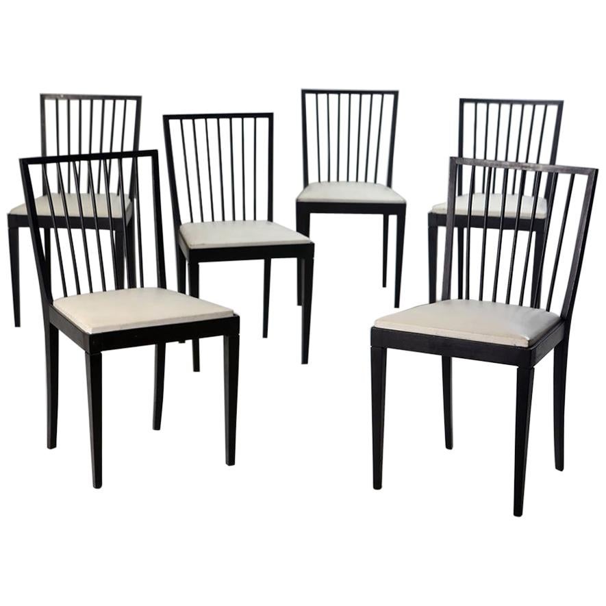 Set of Six Mid-Century Modern Chairs by Flama Móveis Manufacture, Brazil, 1950s
