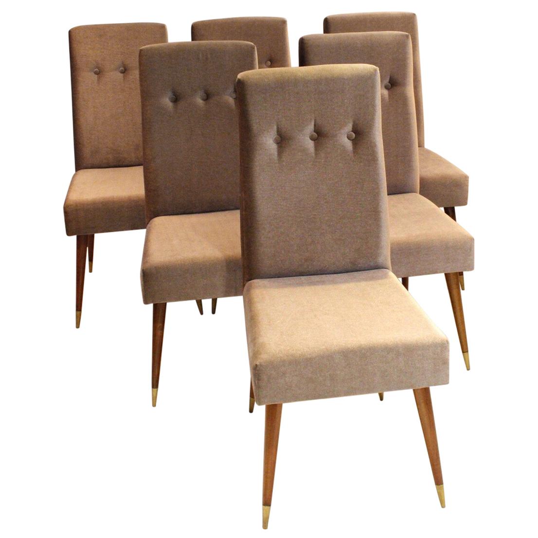 Set of Six Mid-Century Modern Chairs