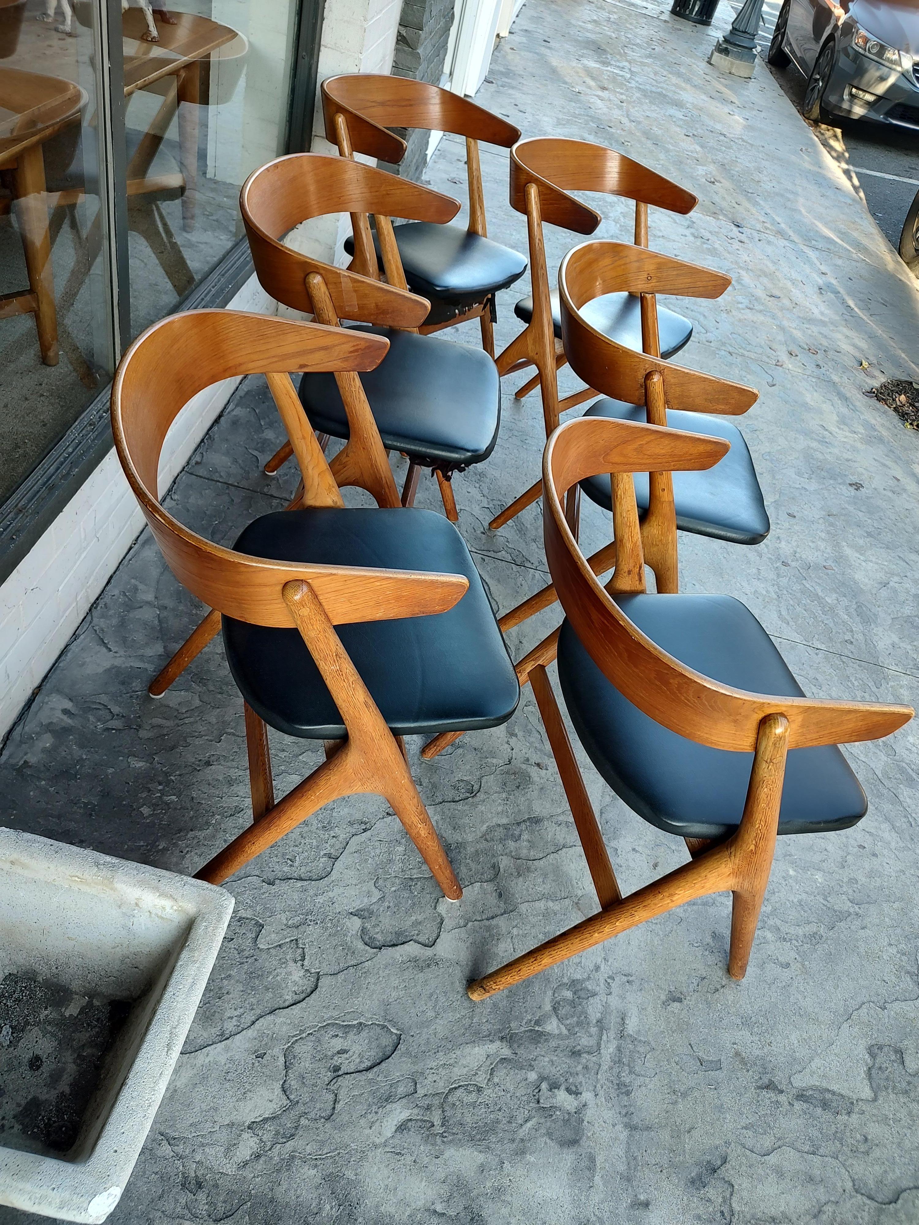 Set of Six Mid-Century Modern Danish Dining Chairs no. 9 by Helge Sibast For Sale 3