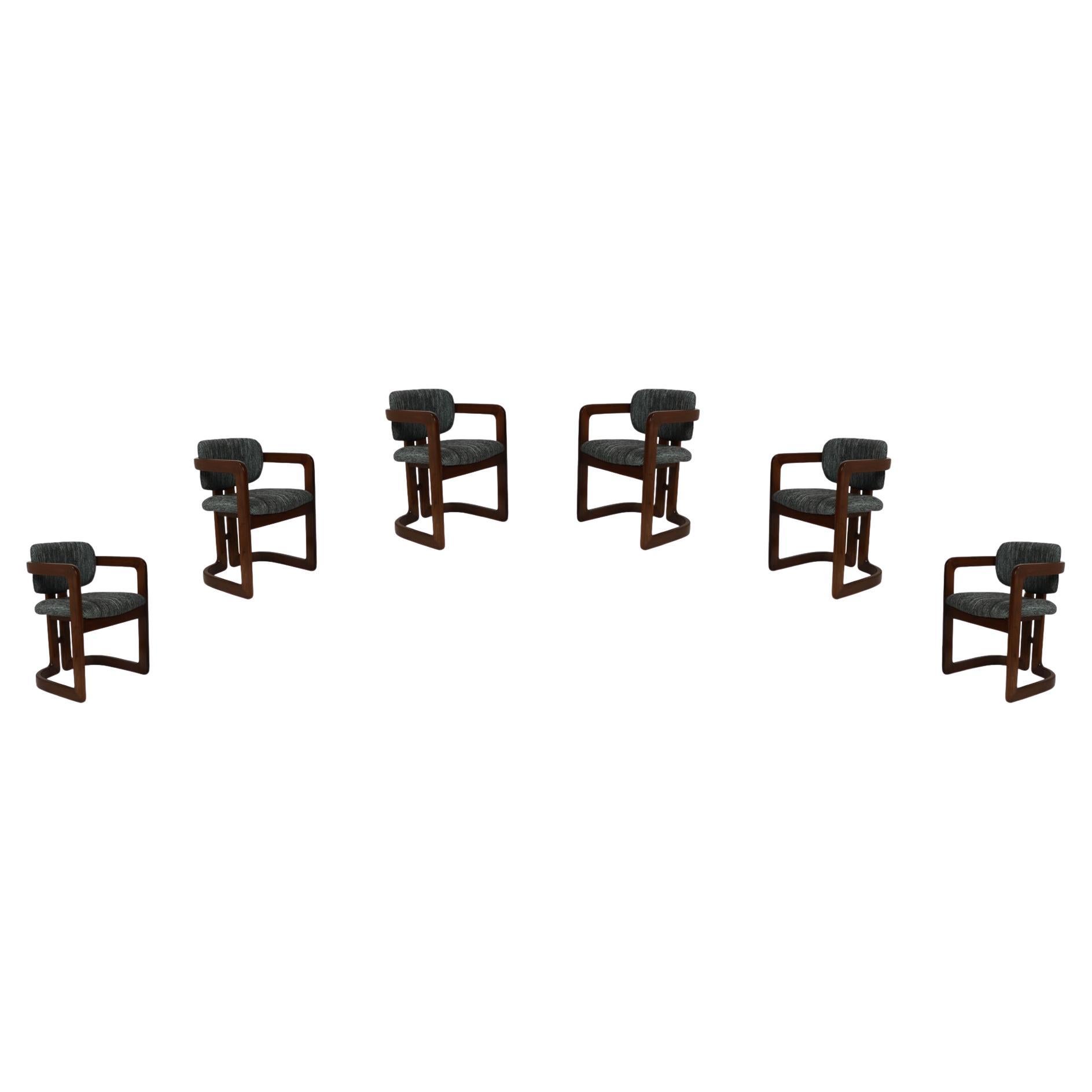 Set of Six Mid-Century Modern Danish Teak Dining Room Chairs