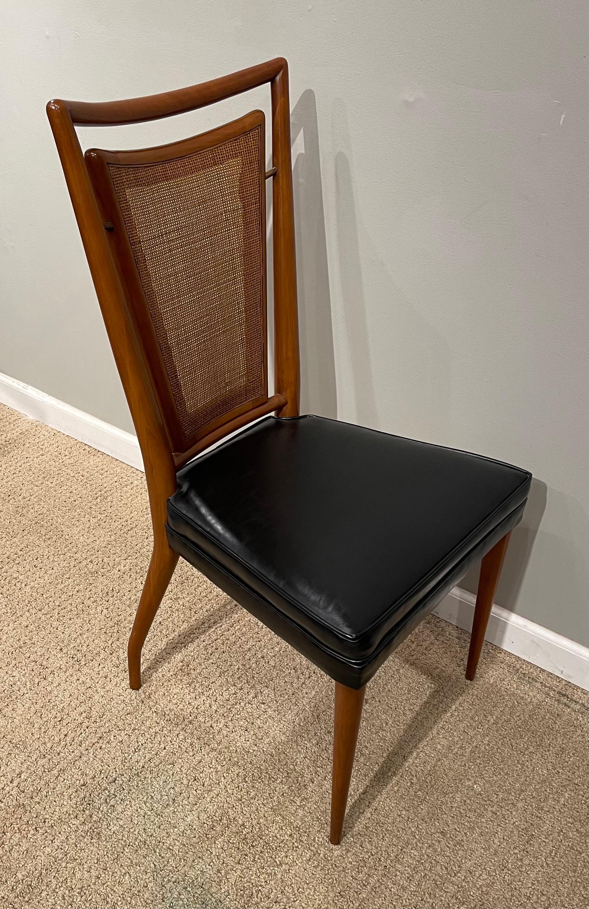 Satz von sechs modernen Mid-Century-Esszimmerstühlen, 4 Beistellstühle  & 2 Sessel ohne Armlehne im Angebot 4
