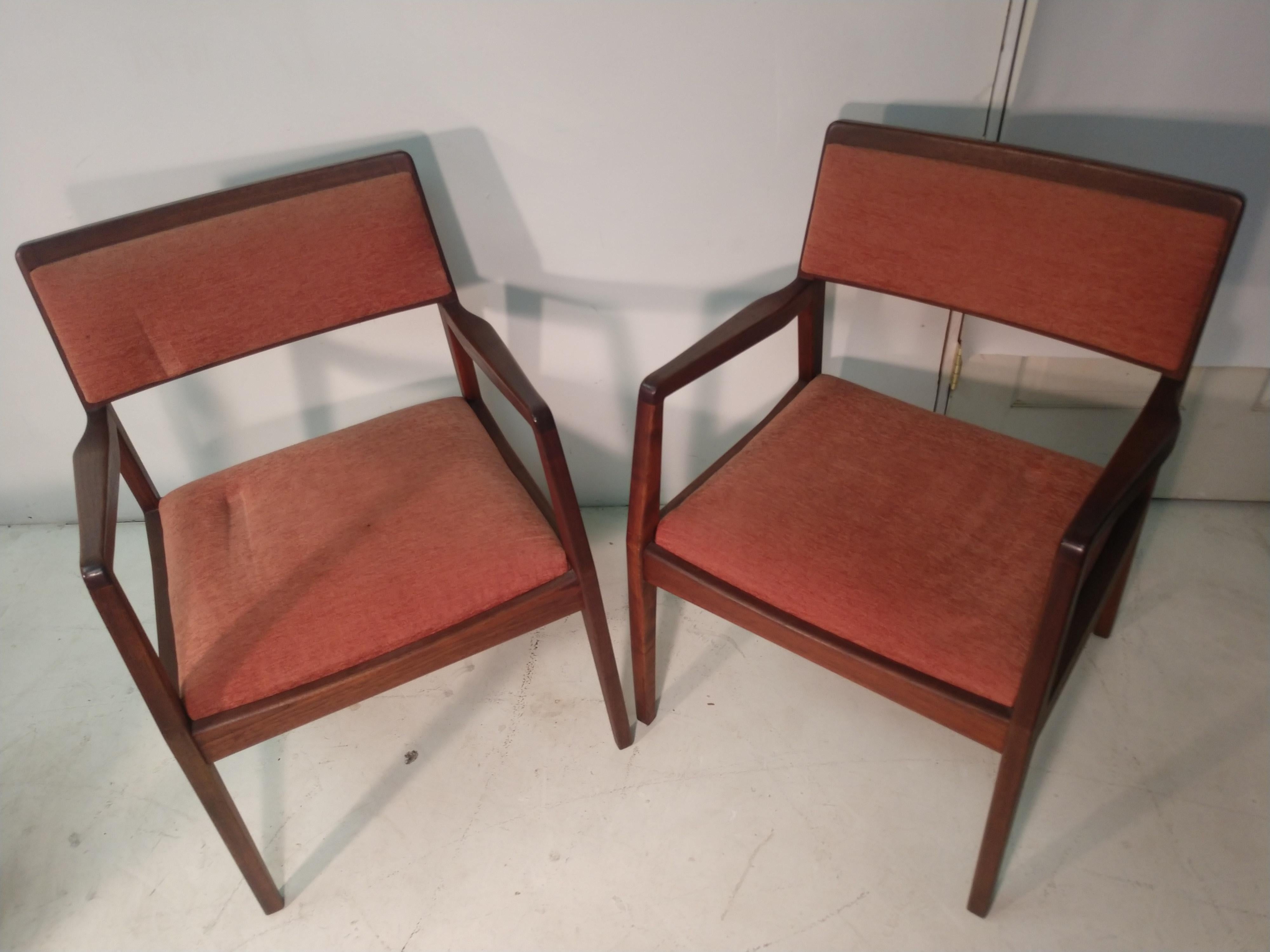Oiled Set of Six Mid-Century Modern Dining Chairs by Jen's Risom