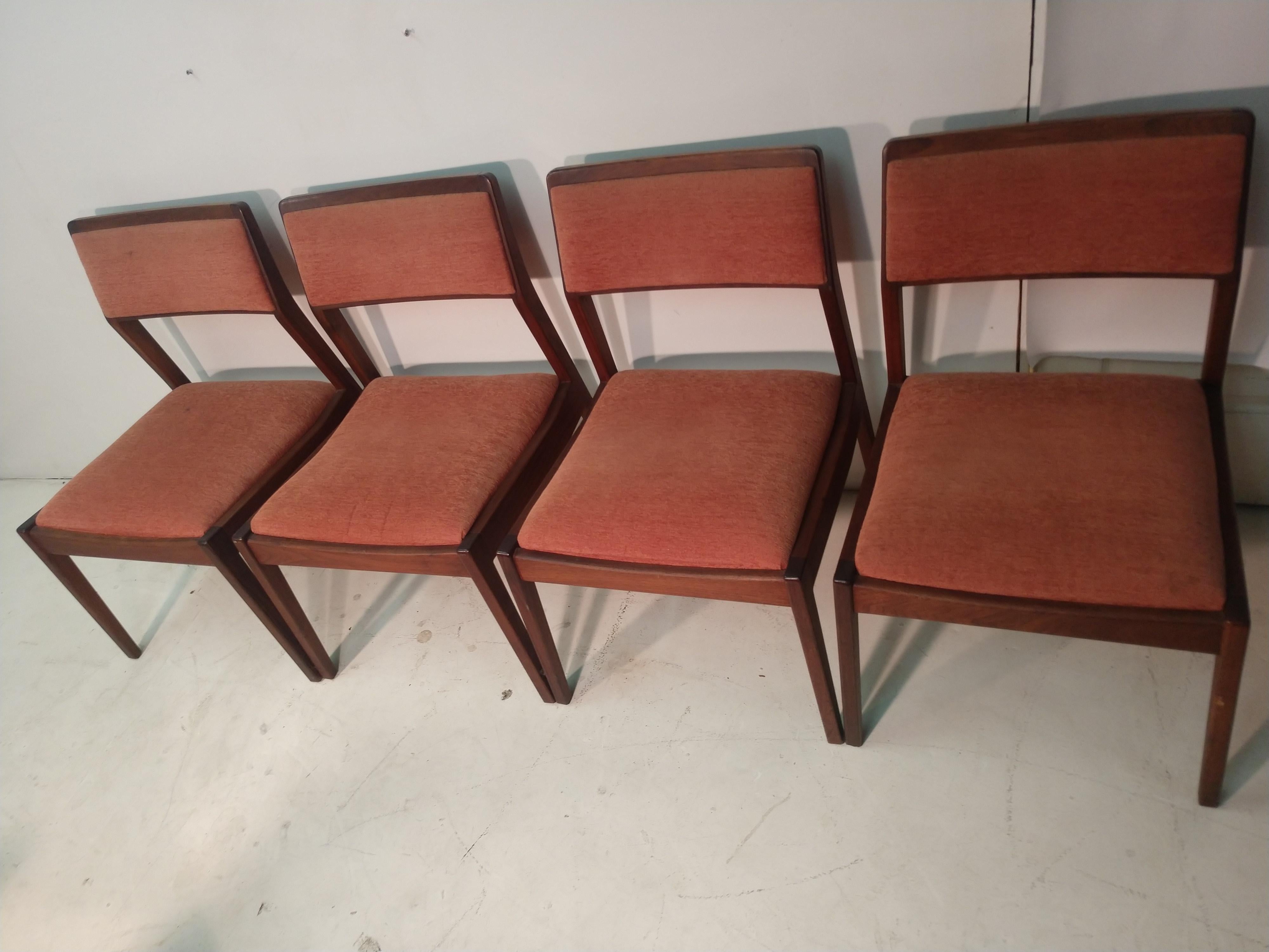 Set of Six Mid-Century Modern Dining Chairs by Jen's Risom In Good Condition In Port Jervis, NY