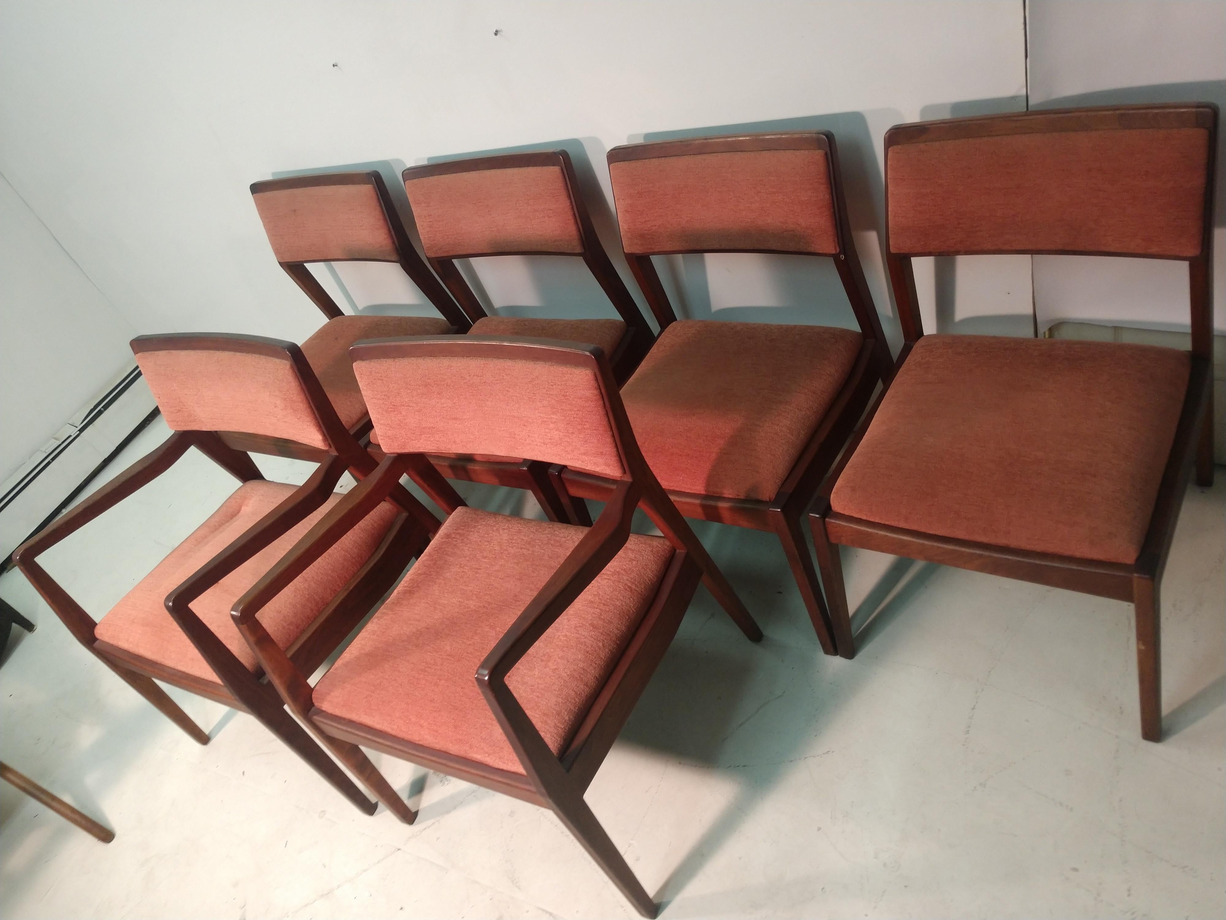 Set of Six Mid-Century Modern Dining Chairs by Jen's Risom 2