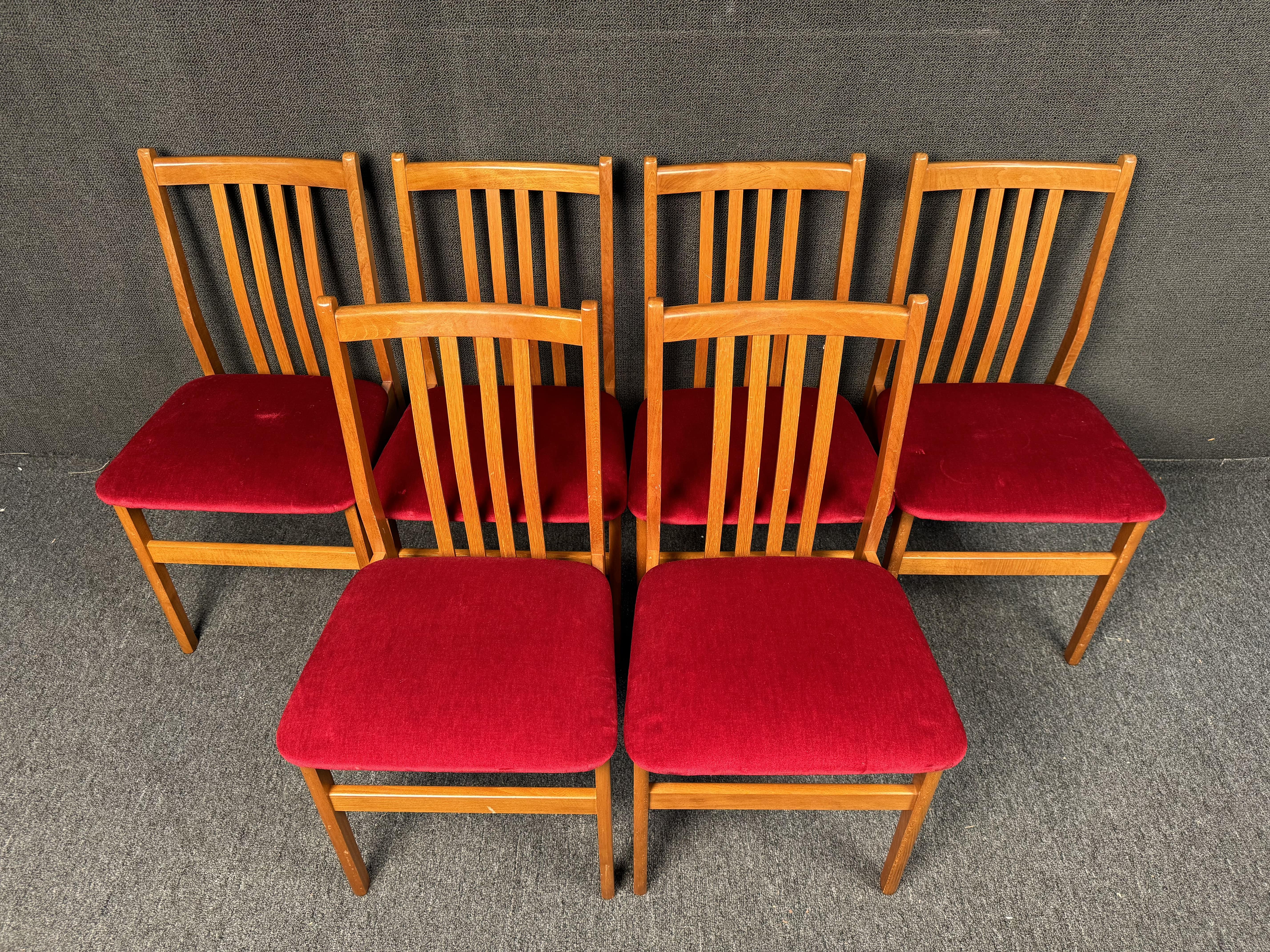 Sechser-Set Moderne Esszimmerstühle aus der Mitte des Jahrhunderts im Angebot 12
