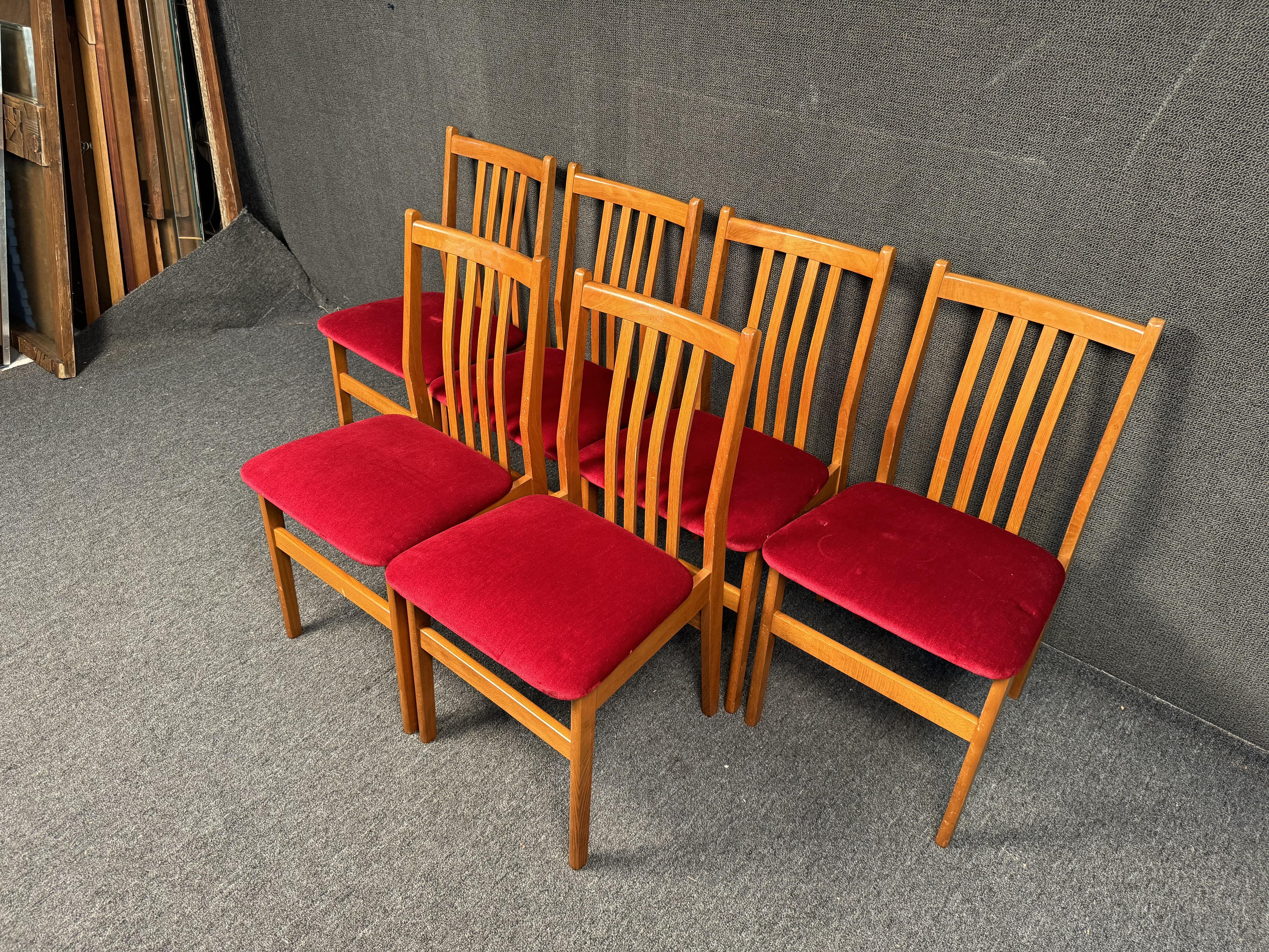 Sechser-Set Moderne Esszimmerstühle aus der Mitte des Jahrhunderts im Angebot 14