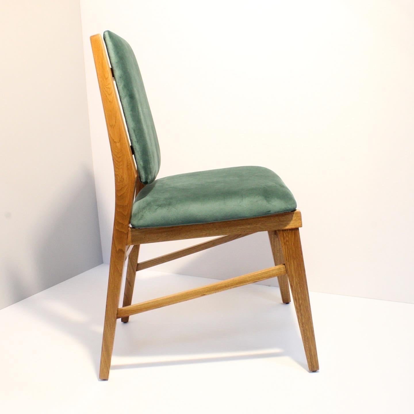 Mexican Set of Six Mid-Century Modern Dining Chairs