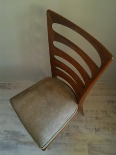 Set of Six Mid-Century Modern Dinning Room Chairs, France, 1950s