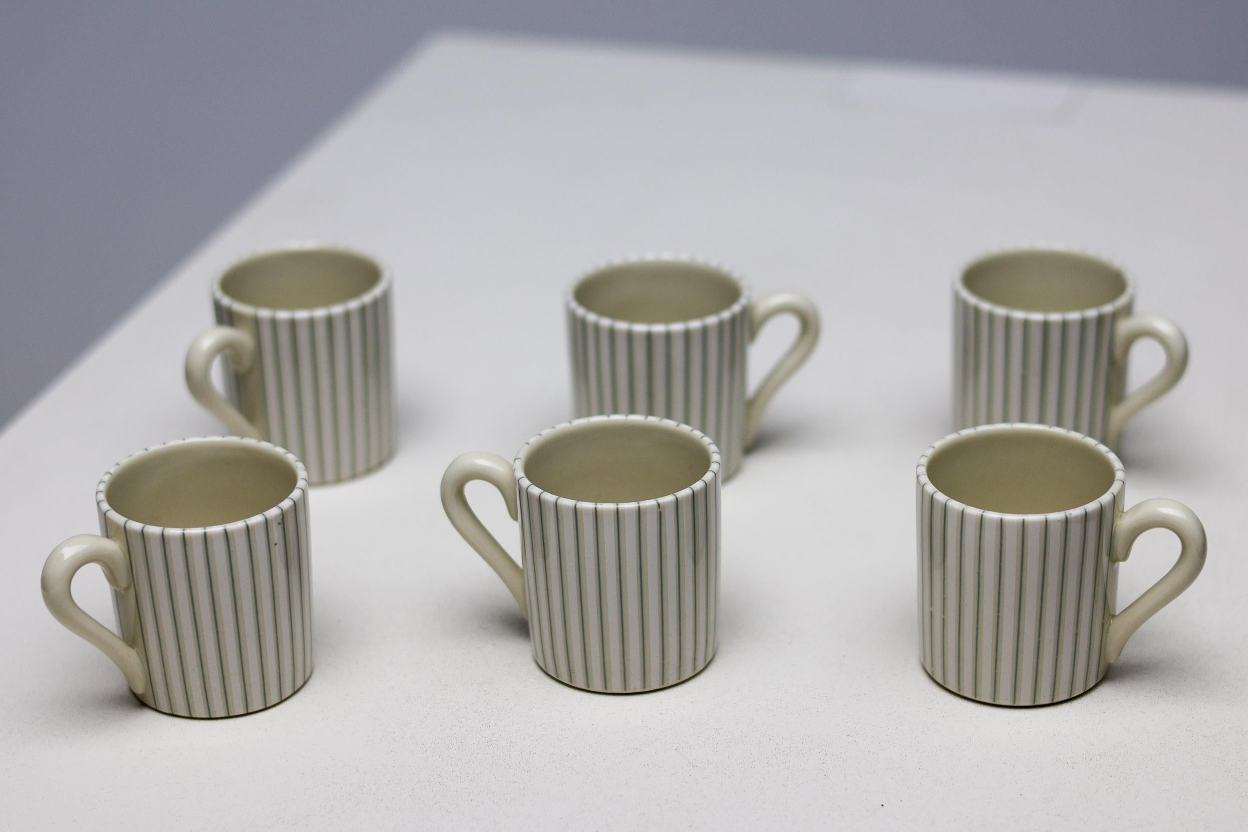 Porcellana Set di sei tazze da caffè espresso George Nelson, stile metà secolo moderno in vendita