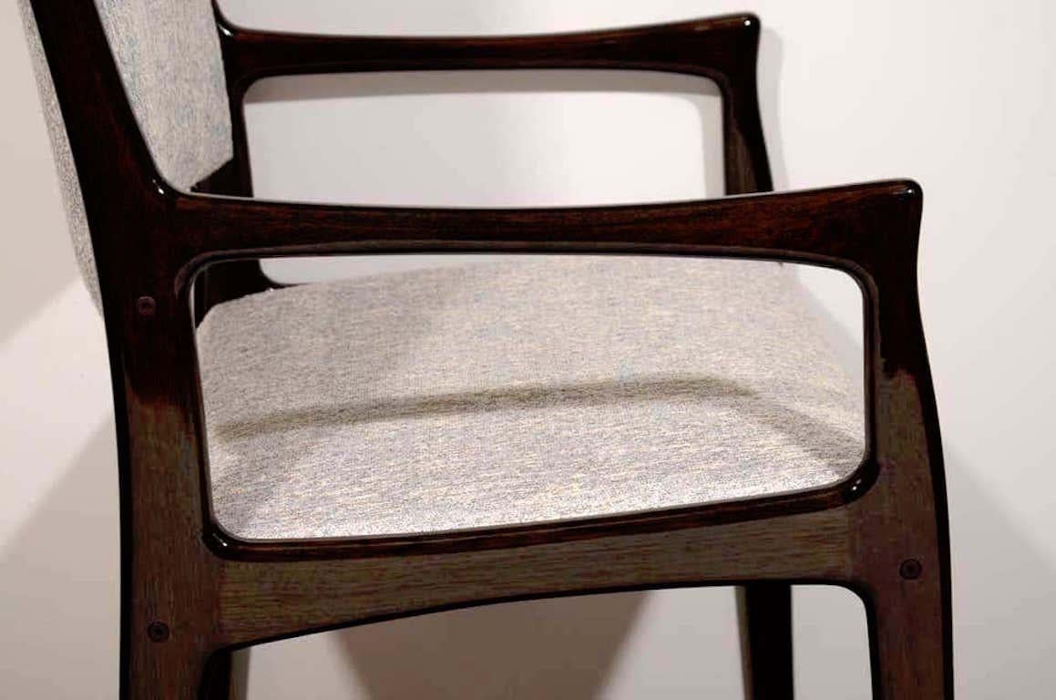 Set aus sechs modernen Mid-Century-Esszimmerstühlen mit hoher Rückenlehne im Stil von Gio Ponti im Angebot 4