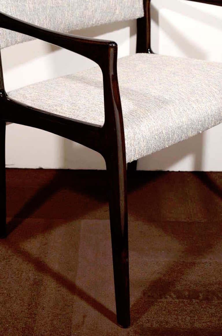 Ensemble de six chaises de salle à manger à haut dossier, de style Gio Ponti, de style moderne du milieu du siècle dernier en vente 5