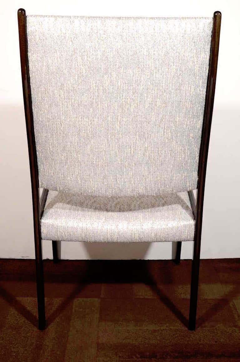 Ensemble de six chaises de salle à manger à haut dossier, de style Gio Ponti, de style moderne du milieu du siècle dernier en vente 6