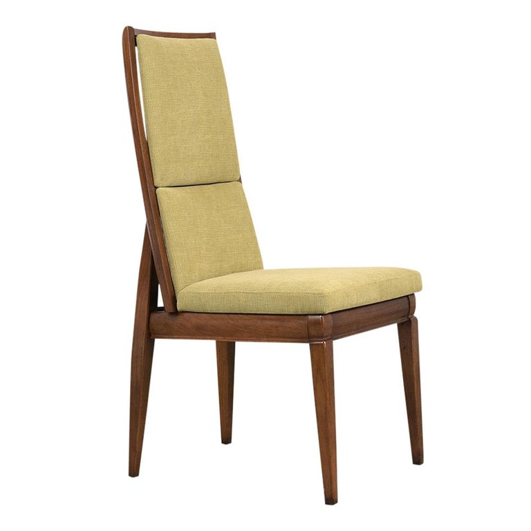 Set of Six Mid-Century Modern High Back Dining Room Chairs ...