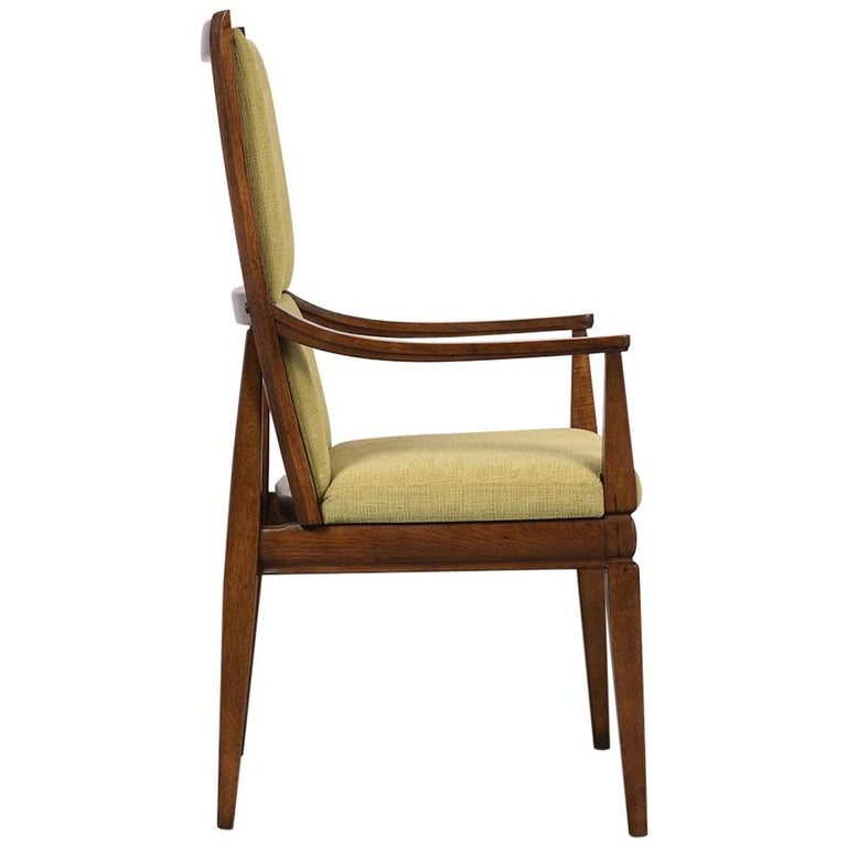 Set of Six Mid-Century Modern High Back Dining Room Chairs For Sale at