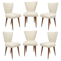 Retro Set of Six Mid-Century Modern Italian Dining Chairs