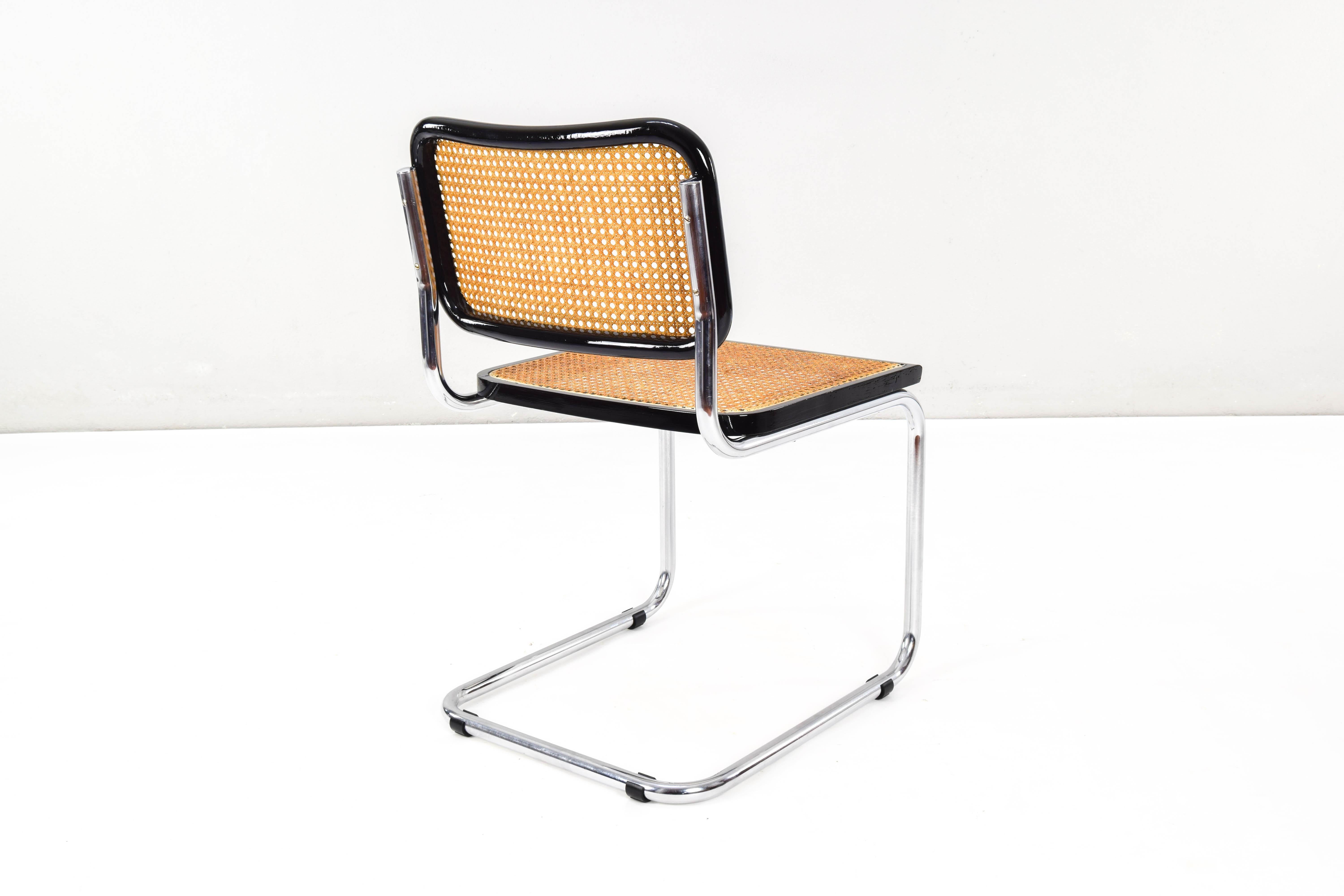Set of Six Mid-Century Modern Marcel Breuer B32 Cesca Chairs, Italy, 1970s 4